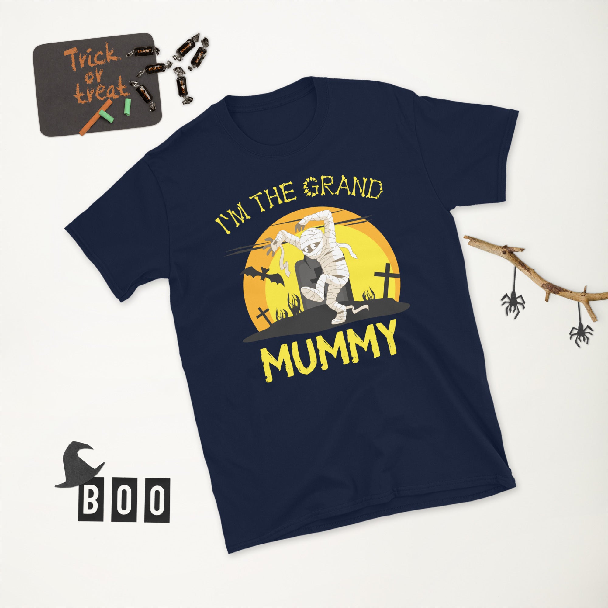 Grandma Halloween Shirt, Im The Grand Mummy, Nana Shirt, Funny Grandmother Halloween Gifts, Spooky Season Tshirt, Fall Gifts For Grandma - Madeinsea©