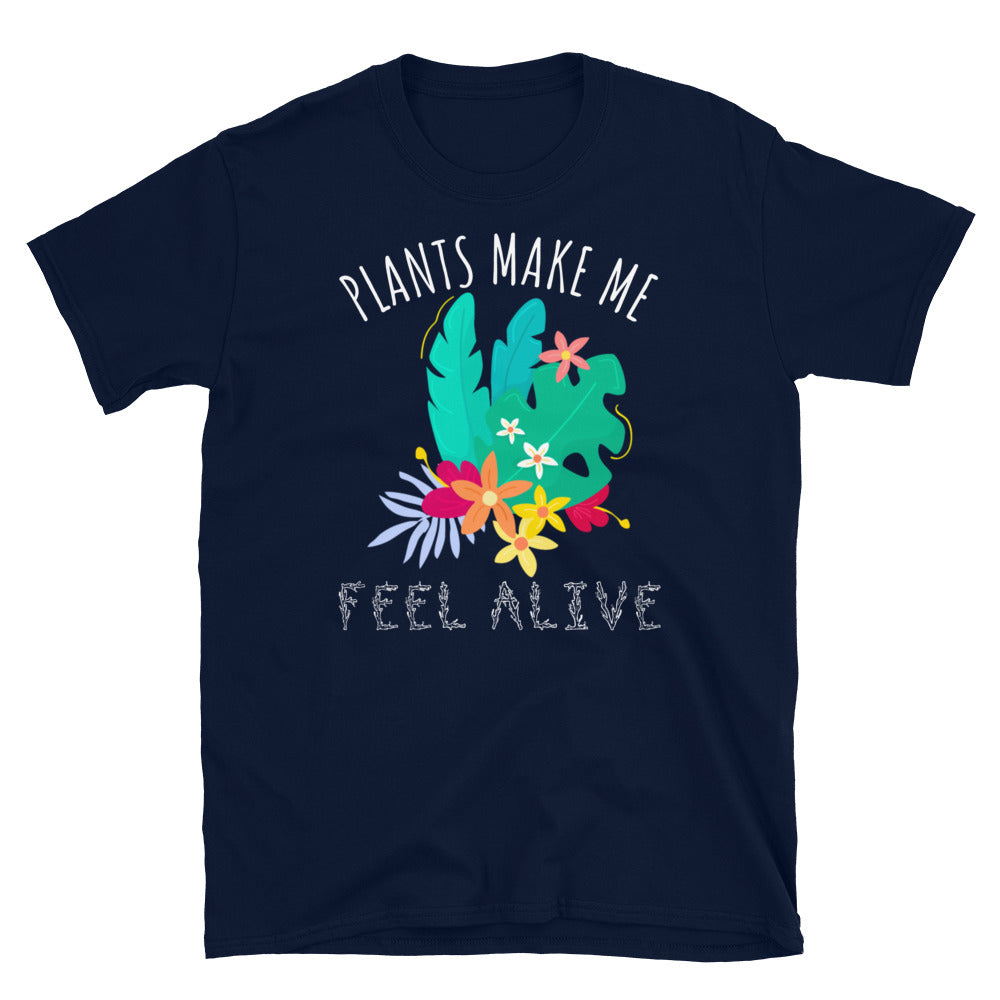 Plants make me feel alive, funny plant shirt, funny plant lover shirt, plant mom, plant dad, Halloween floral shirt, Halloween plant shirt - Madeinsea©