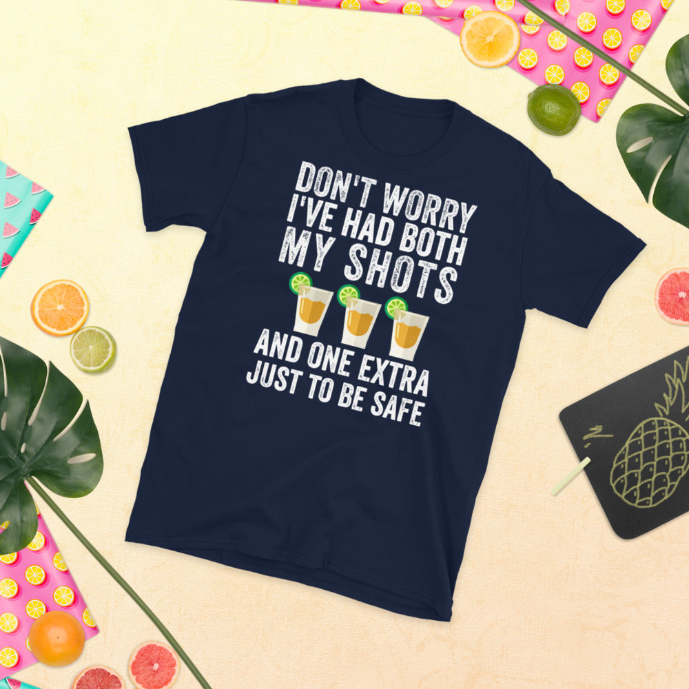 Don&#39;t Worry I&#39;ve Had Both My Shots Shirt Funny Tequila Vintage T-Shirt, Booster shot, Third shot, Extra shot, Funny Vaccination Tequila Shot - Madeinsea©