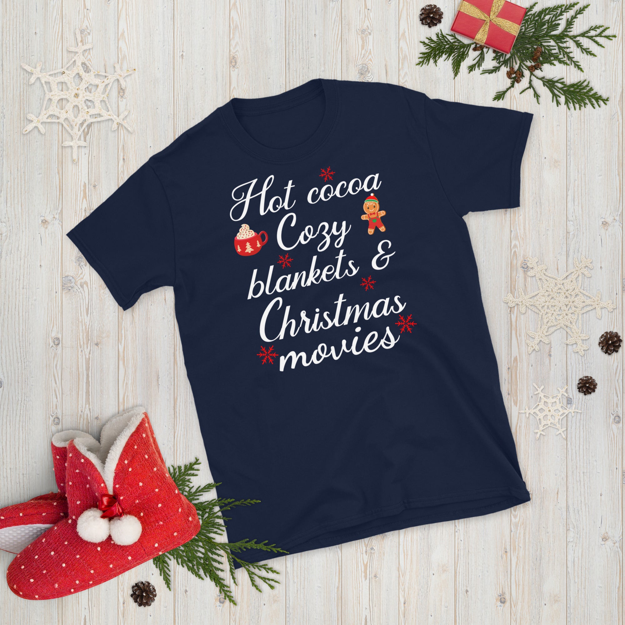 Camisa de Navidad, mantas acogedoras de cacao caliente Películas navideñas, camisa de invierno, camiseta navideña, camiseta de cacao, camisa acogedora de Navidad, camiseta feliz Navidad