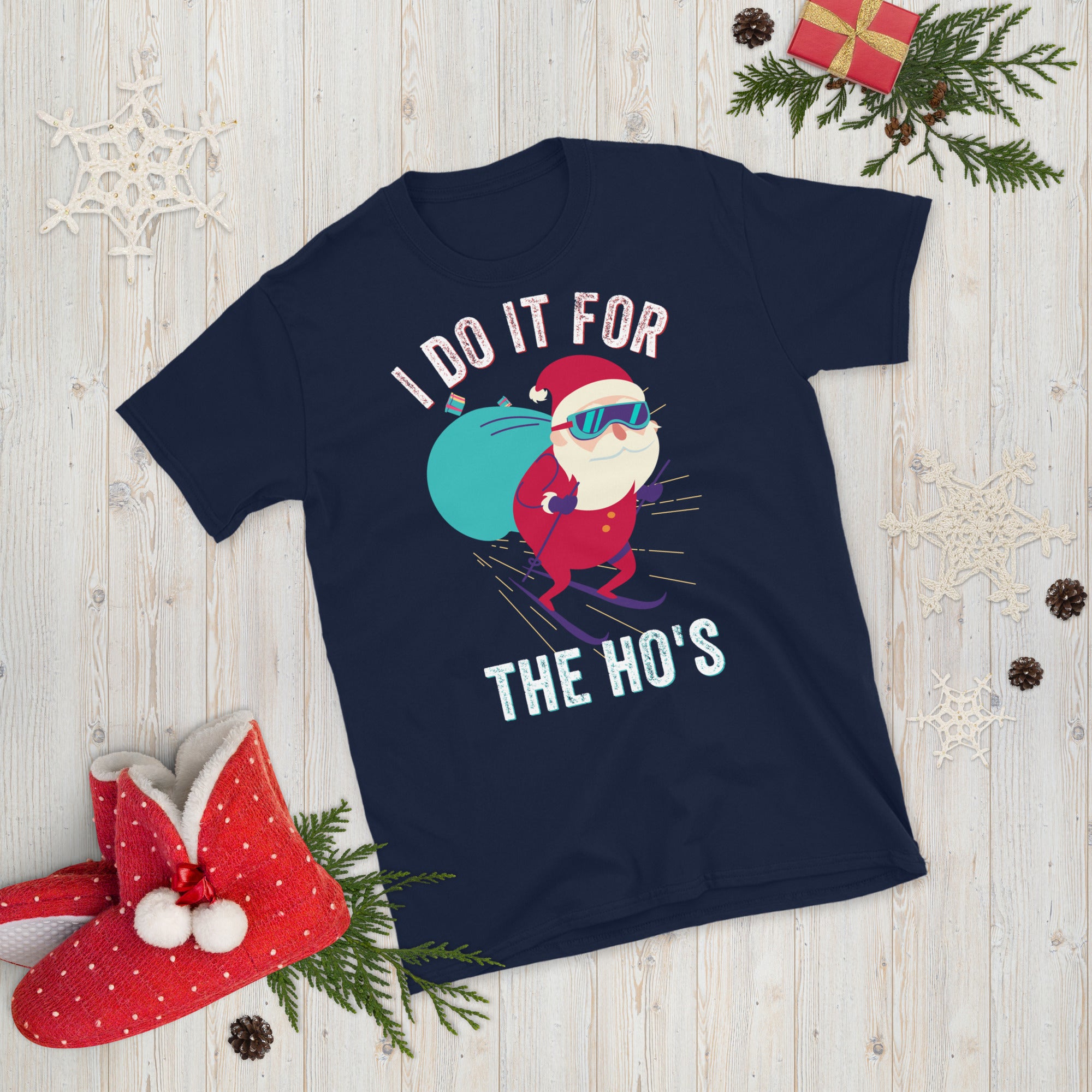I Do It For The Hos Shirt, Rude Christmas Shirt, Santa Face Shirt, Santa Face Shirt, Rude Xmas Shirt, Offensive Xmas Gifts, Joke Xmas