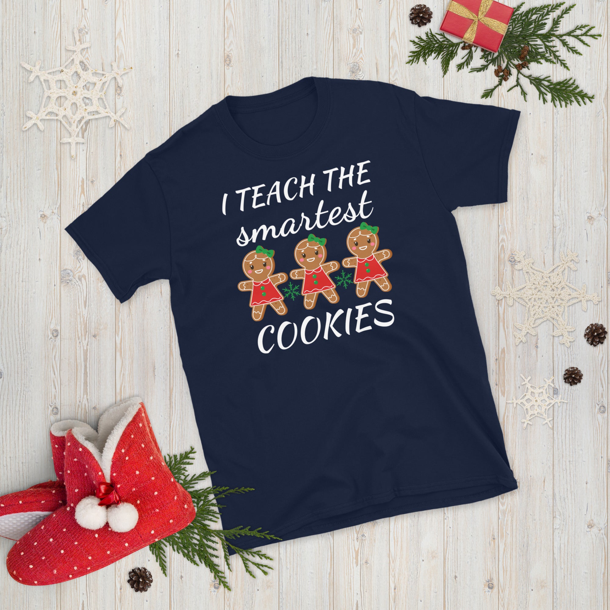 I Teach the Smartest Cookies Shirt, Teacher Christmas Shirt, Teacher Christmas Gifts, Smartest Cookies, Smart Cookies Tee, Xmas Teacher Tee - Madeinsea©