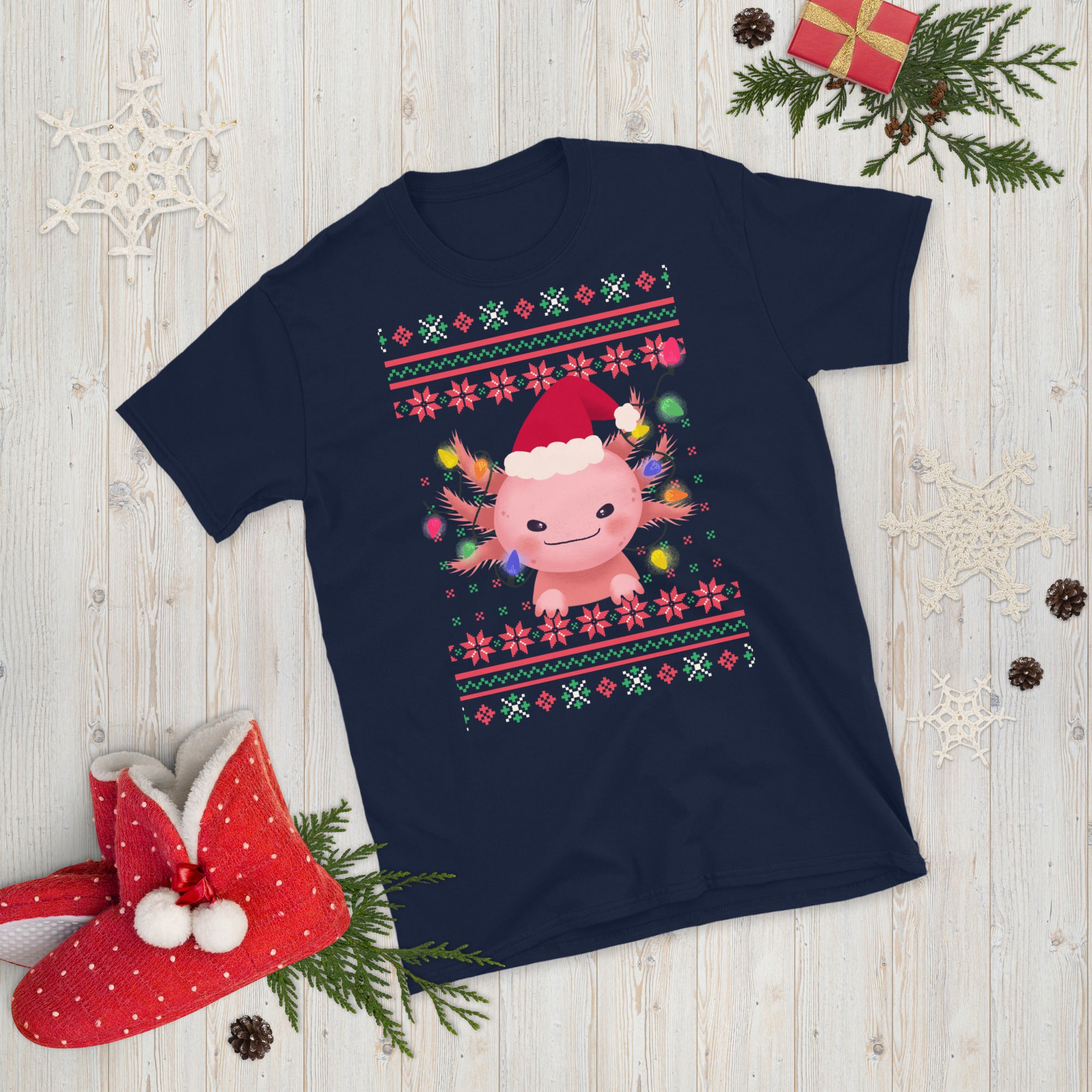 Axolotl Christmas Shirt, Merry Axolotlmas Shirt, Funny Axolotl T-Shirt, Christmas T-Shirt, Xmas Axolotl gift, Axolotl Lovers Gift - Madeinsea©