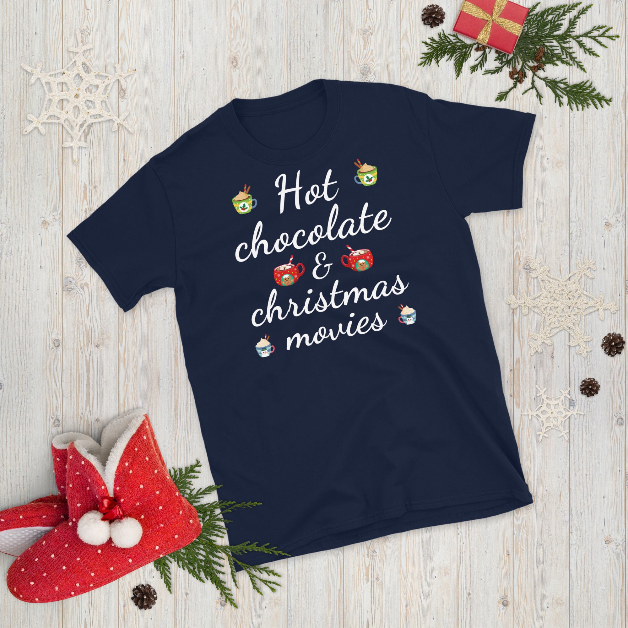 Hot Chocolate and Christmas Movies Shirt, Hot Chocolate T Shirt, I Just Want To Watch Christmas Movies, Hot Cocoa Shirt, Christmas Movies - Madeinsea©