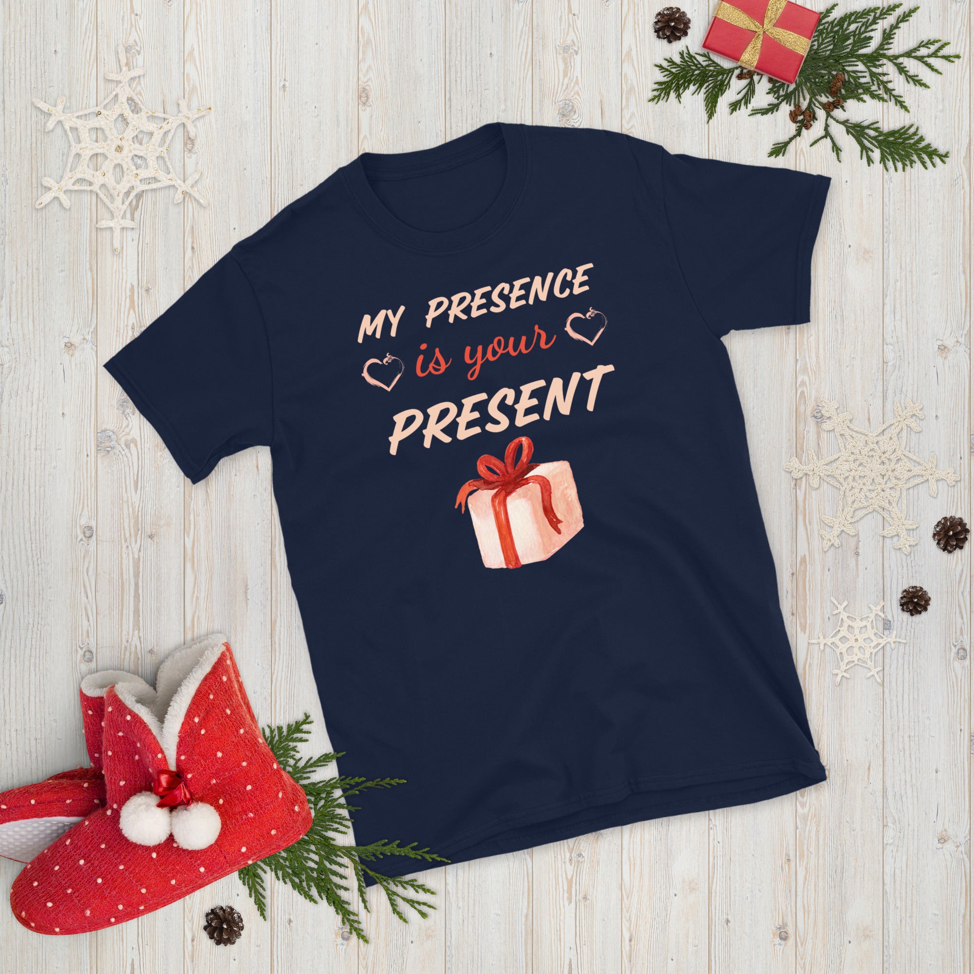 My Presence Is Your Present Shirt,Christmas Shirt for Women,Merry and Bright, Funny Xmas Shirt,Cute Party Shirt, New Year Tee, Xmas Pajamas - Madeinsea©