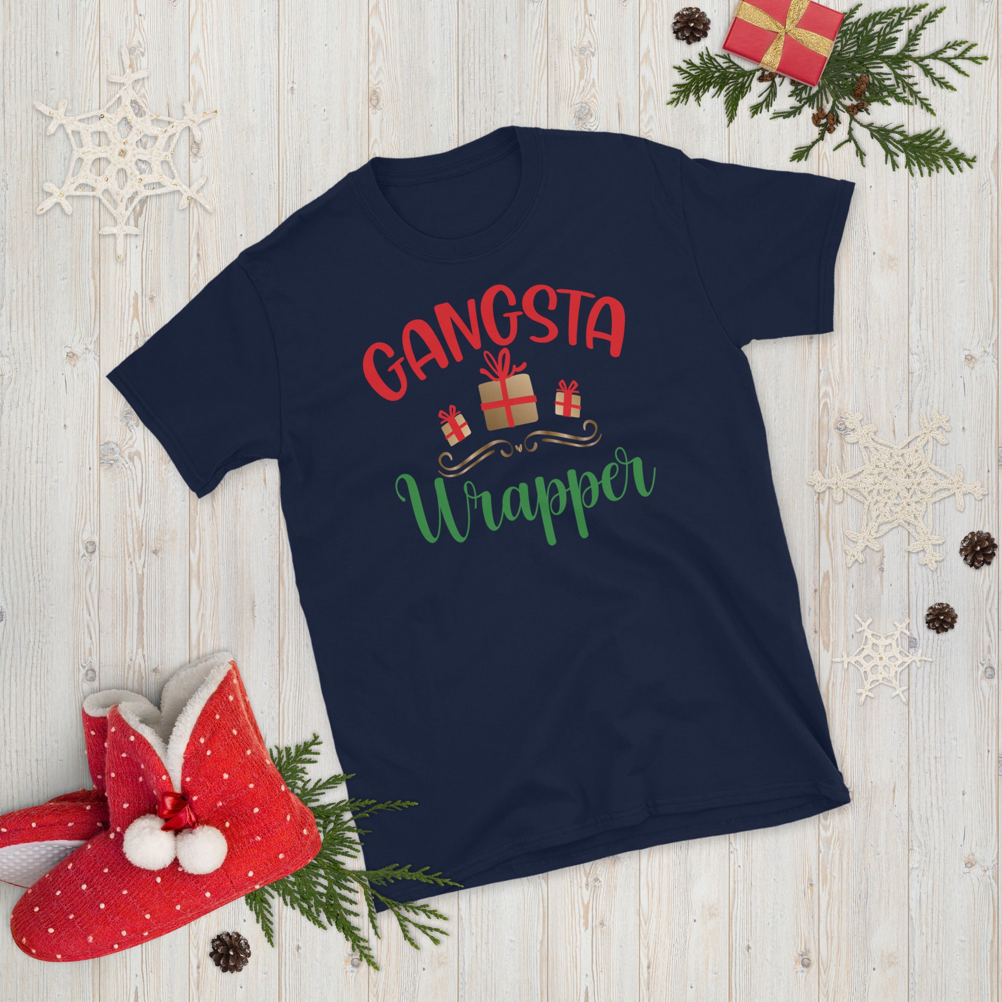 Gangsta wrapper shirt, Christmas shirts, Merry Xmas shirt, Funny christmas shirt, Christmas shirt for women, Christmas pajama shirt - Madeinsea©