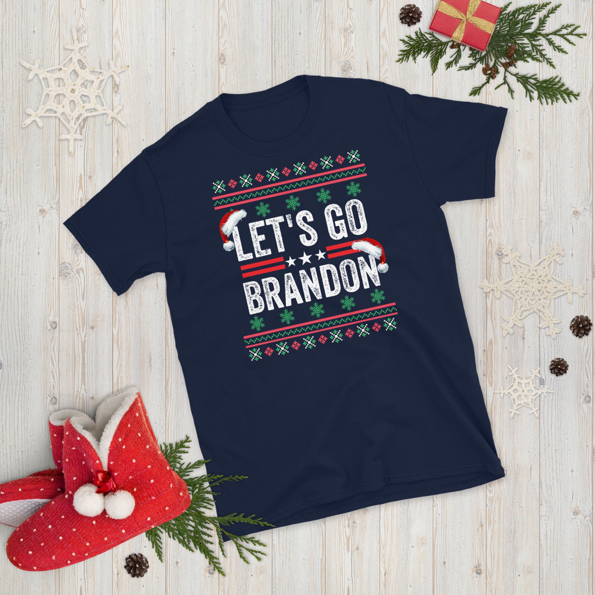 Lets Go Brandon Christmas Shirt, Let&#39;s Go Brandon Shirt, Lets go brandon t-shirt, FJB Shirt, Joe Biden Chant, Funny Biden Meme, Biden Xmas - Madeinsea©