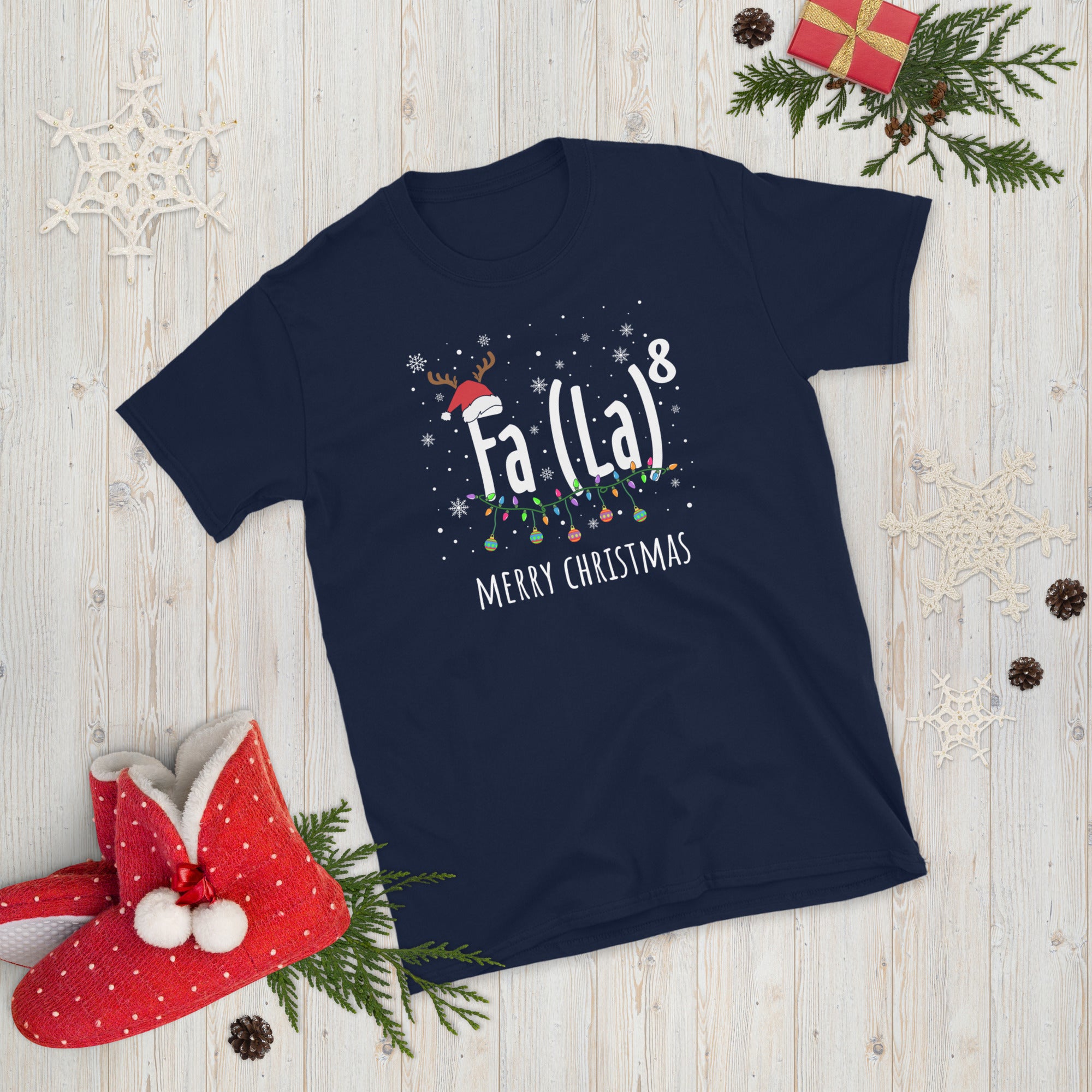 Math Teacher Christmas Shirt, Fa La 8, Fa La La La La Xmas T SHirt, Holiday Apparel, Fa la 8 Funny Christmas Santa Fa La Math Gift Tshirt - Madeinsea©