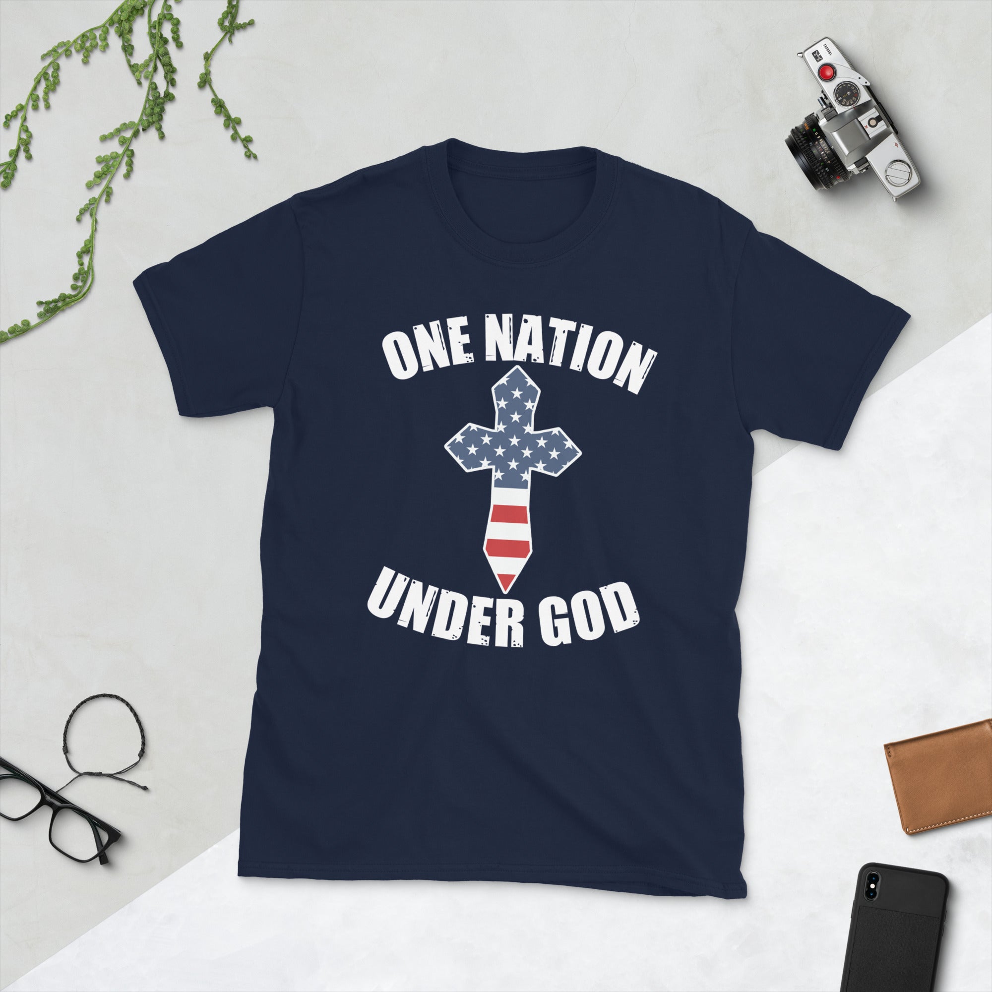 One Nation Under God T-Shirt, Patriotisches Geschenk, Freiheitsshirt, Treueschwur, Konservatives Shirt, Stolzes amerikanisches T-Shirt, Amerikanische USA Flagge