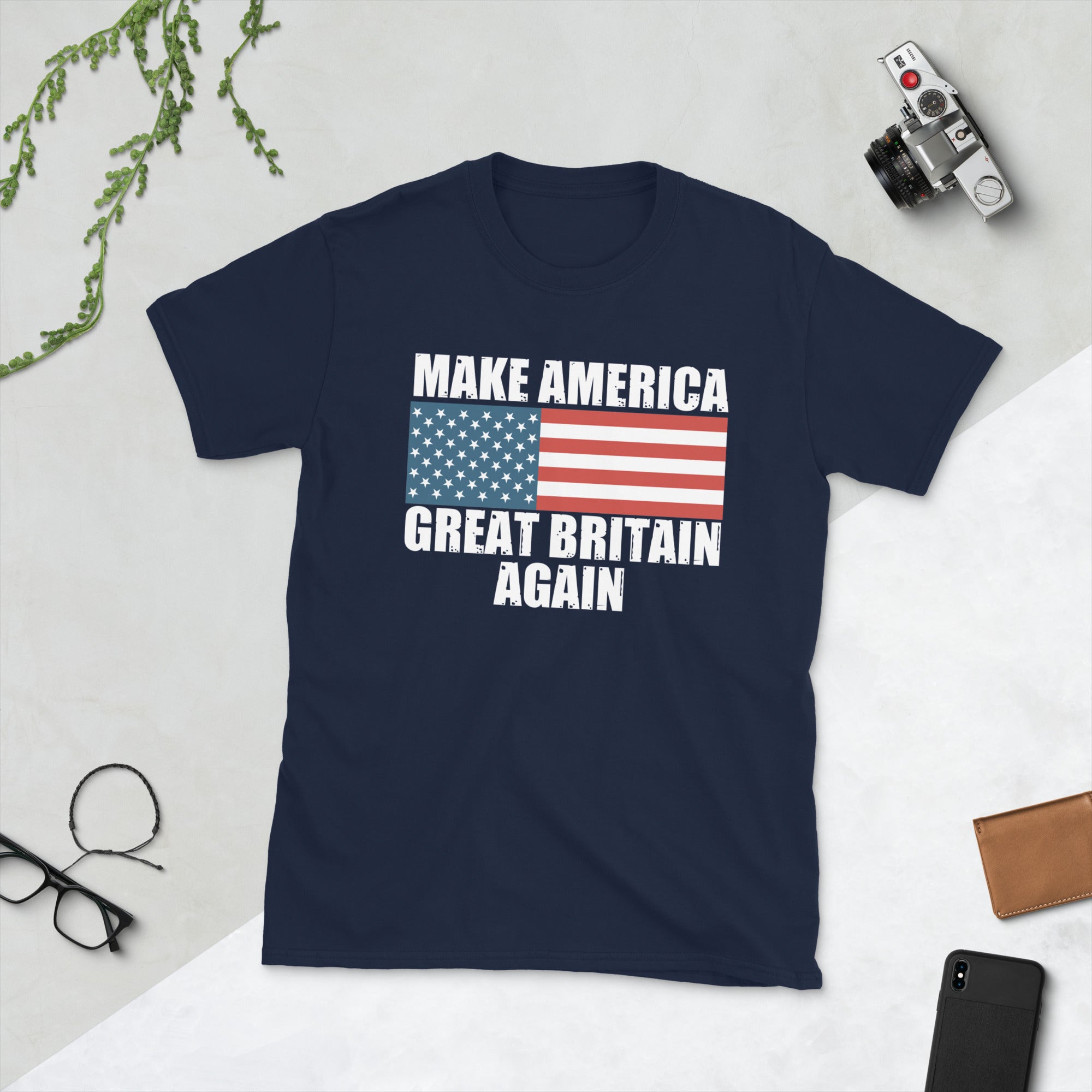 Make America Great Britain Again T-Shirt, Lustiges britisches Geschenk-Shirt, Vereinigtes Königreich, USA Amerikanische Flagge, Lustiges MAGA Shirt, MAGA T-Shirt