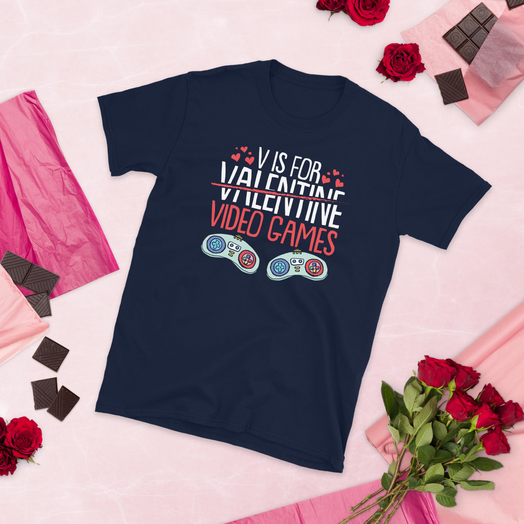 V Is For Video Games Shirt, Video Game Shirt, Gifts For Gamers, Gaming TShirt, Valentines Day Gaming Shirt, Funny Valentines Gamer T Shirt - Madeinsea©