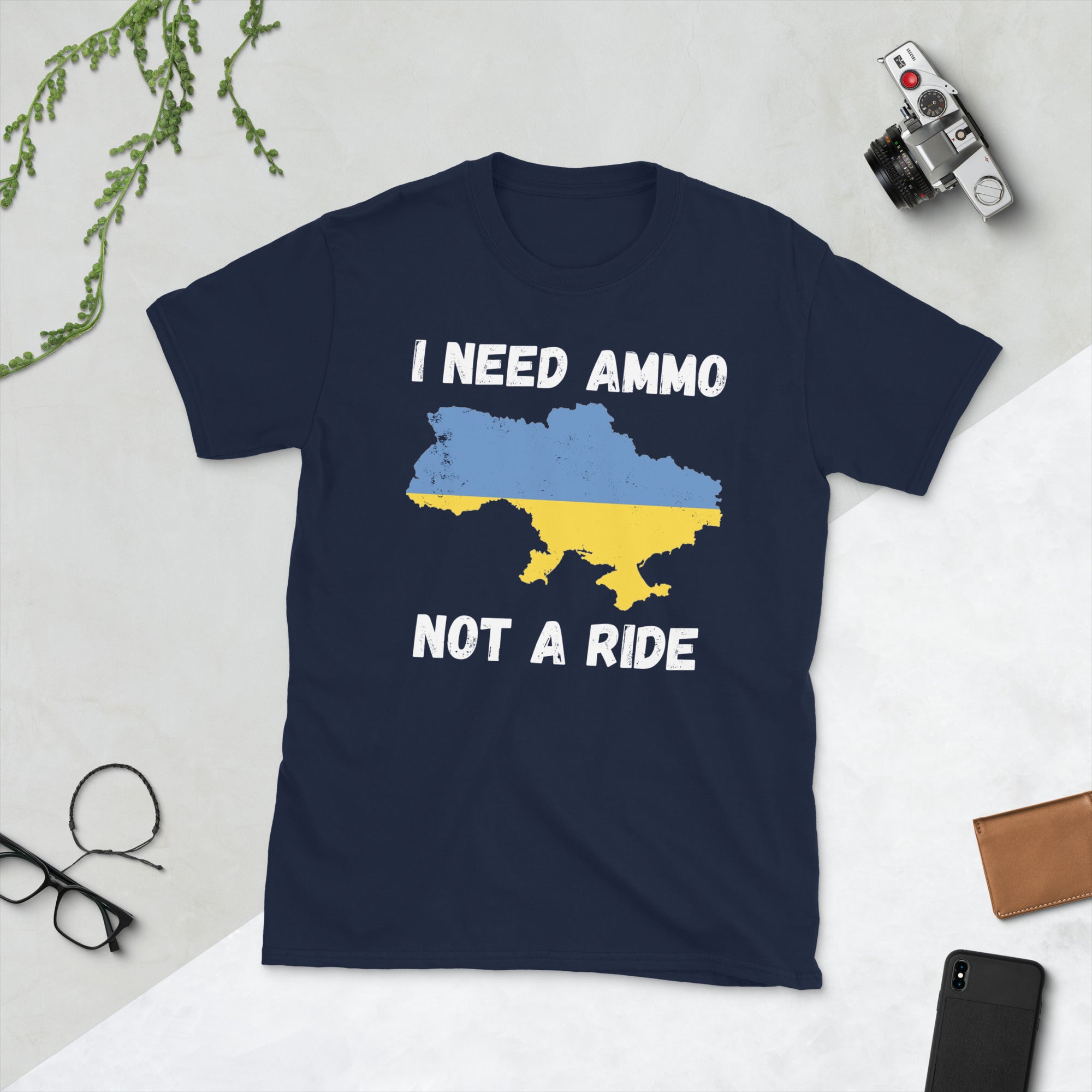 I Need Ammo Not A Ride T-Shirt, President Volodymyr Zelensky Shirt, Ukraine Shirt, Support Ukraine Shirt, Stand with Ukraine, Puck Futin Tee