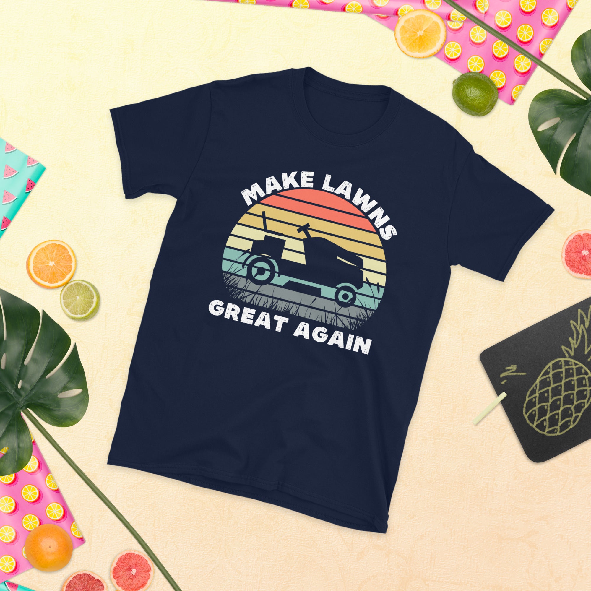 Make Lawns Great Again T-Shirt, Lustiges Gärtner-Geschenk für Papa, Rasenmäher, Vatertagsgeschenke, Vatertagsshirt, Lustiges Gärtner-T-Shirt, Mähshirt