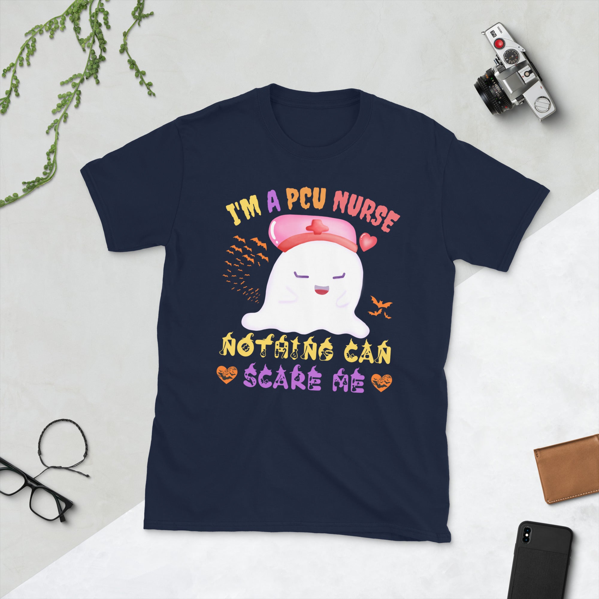 Camisa de enfermera de PCU, camisa divertida de enfermera de Halloween, camiseta de enfermera de unidad de cuidados progresivos, camisas espeluznantes de Halloween, lindos regalos de enfermera para Halloween