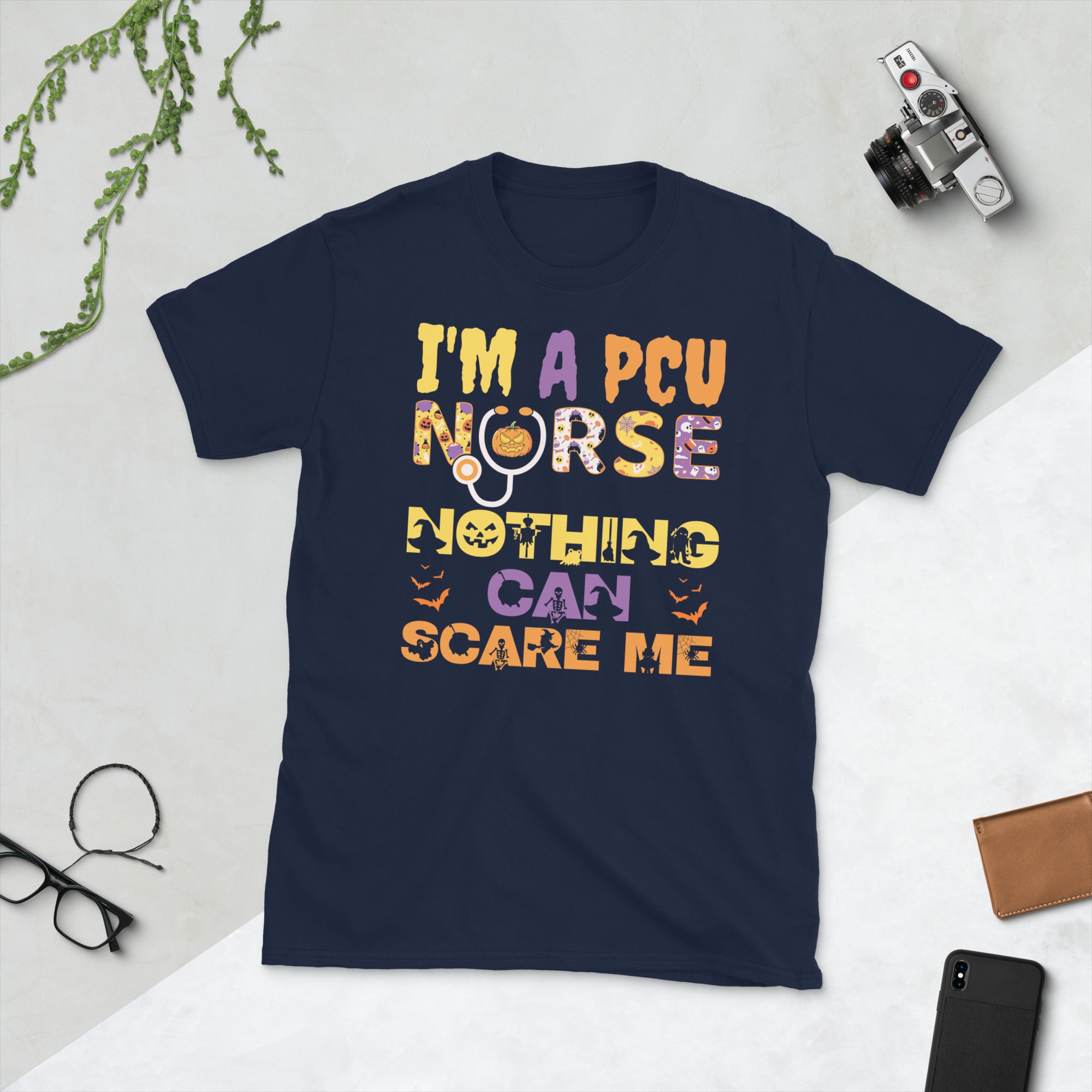 Camisa de enfermera de PCU, camisa divertida de enfermera de Halloween, camiseta de enfermera de unidad de cuidados progresivos, camisas espeluznantes de Halloween, lindos regalos de enfermera para Halloween