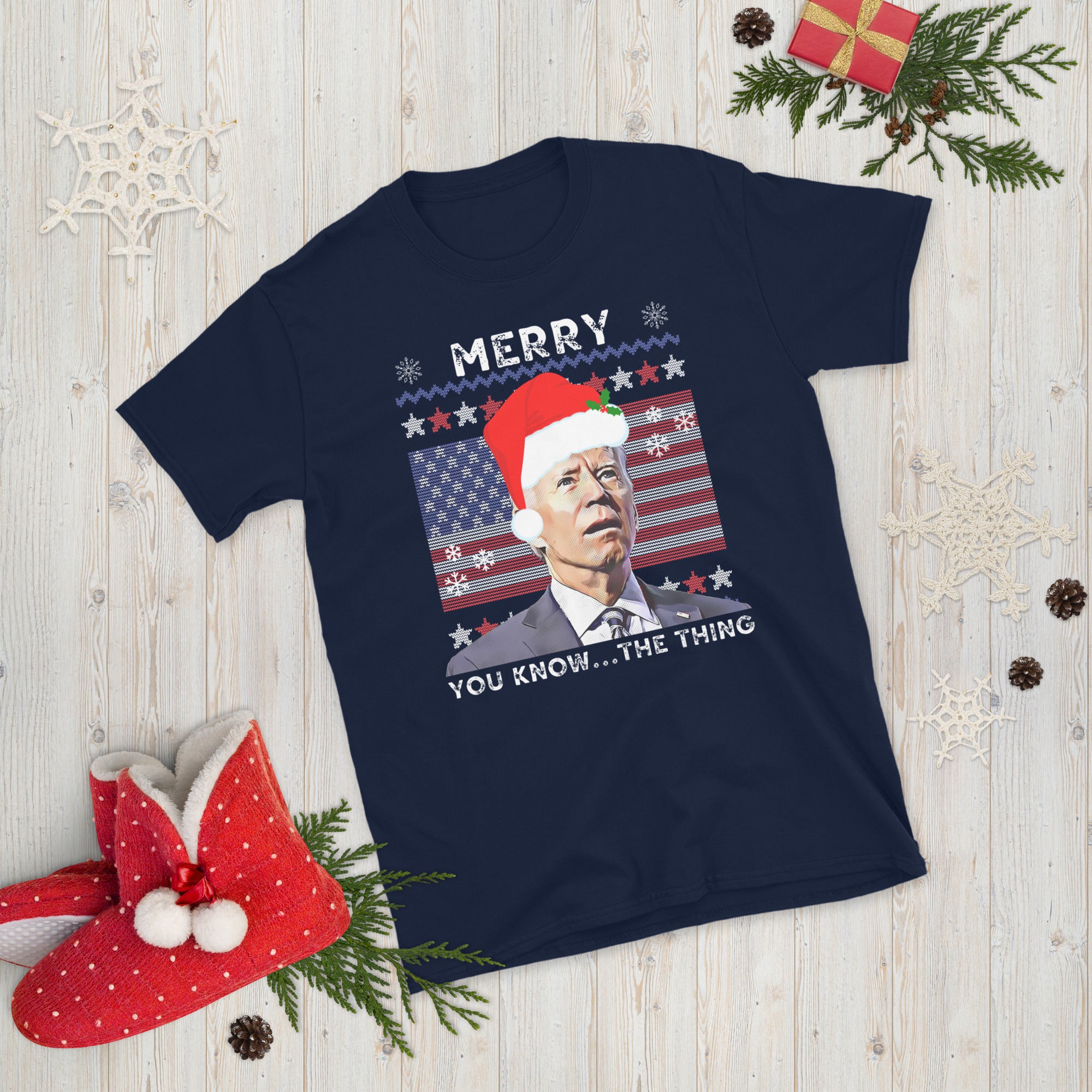 Merry You Know The Thing, Christmas Biden Shirt, Funny Confused Joe Biden Xmas Tshirt, Santa Joe Biden T Shirt, Republican Gifts, FJB Shirt - Madeinsea©