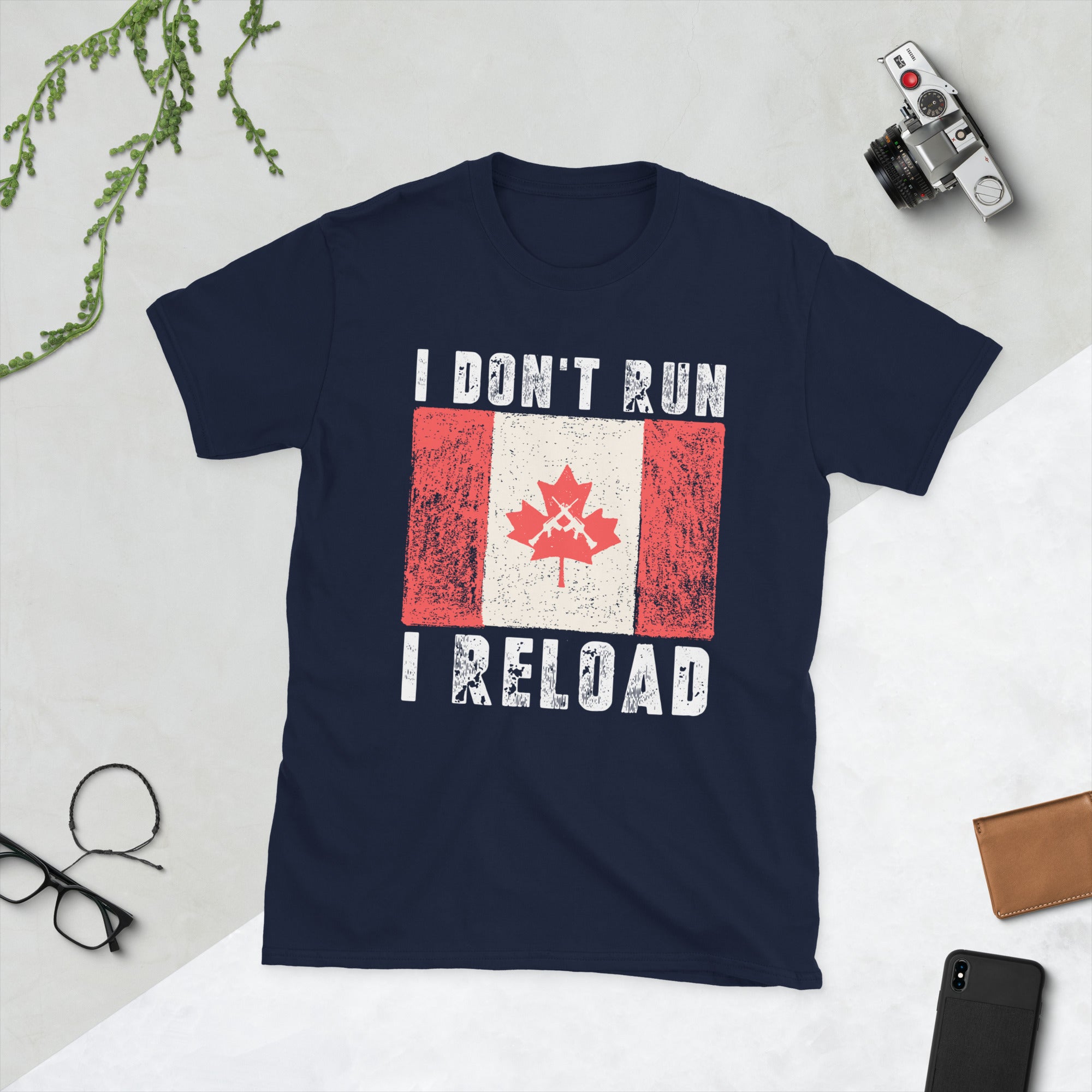 Funny 2nd Amendment Shirt, I Don&#39;t Run I Reload, Gun Lovers Gift, Canada Gun Flag Shirt, Canadian Patriot Shirt, Patriotic Tee, Canada Flag - Madeinsea©