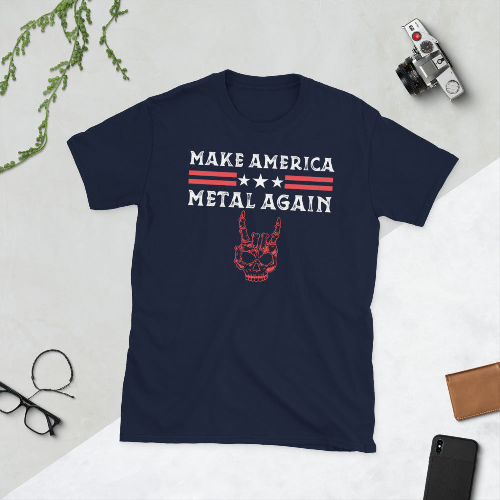 Make America Metal Again, Funny Heavy Metal Music Shirt, Thrash Metal Gifts, Rock and Roll Shirt, Heavy Metal Tshirt, Funny Metal T Shirt - Madeinsea©