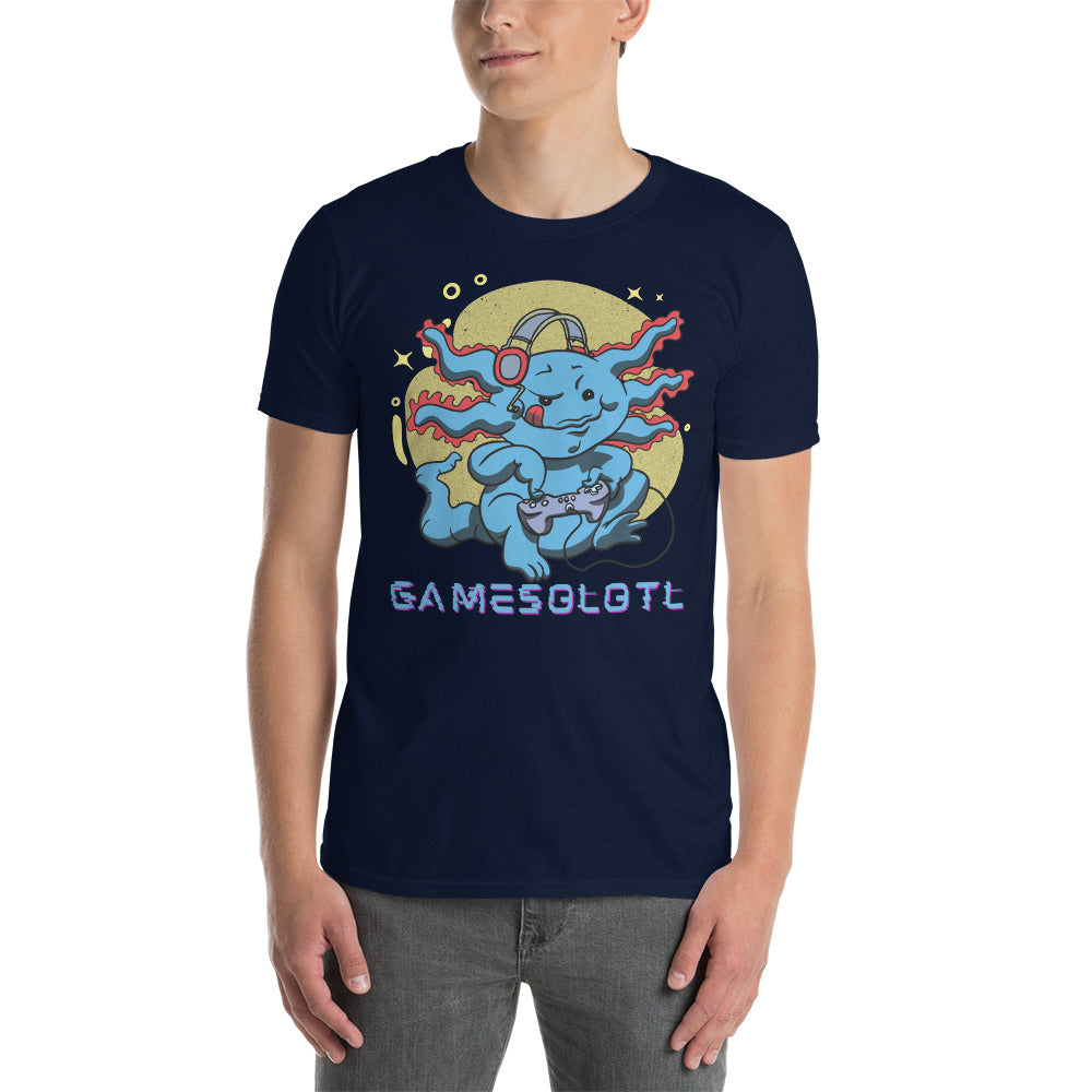 Gamesolotl Gamer Shirt, Games-o-Lotl Gaming Lizard T-shirt, Video Games Lizard Funny Tee, Cute Axolotl T-Shirt, Gift for Video Game Lovers - Madeinsea©