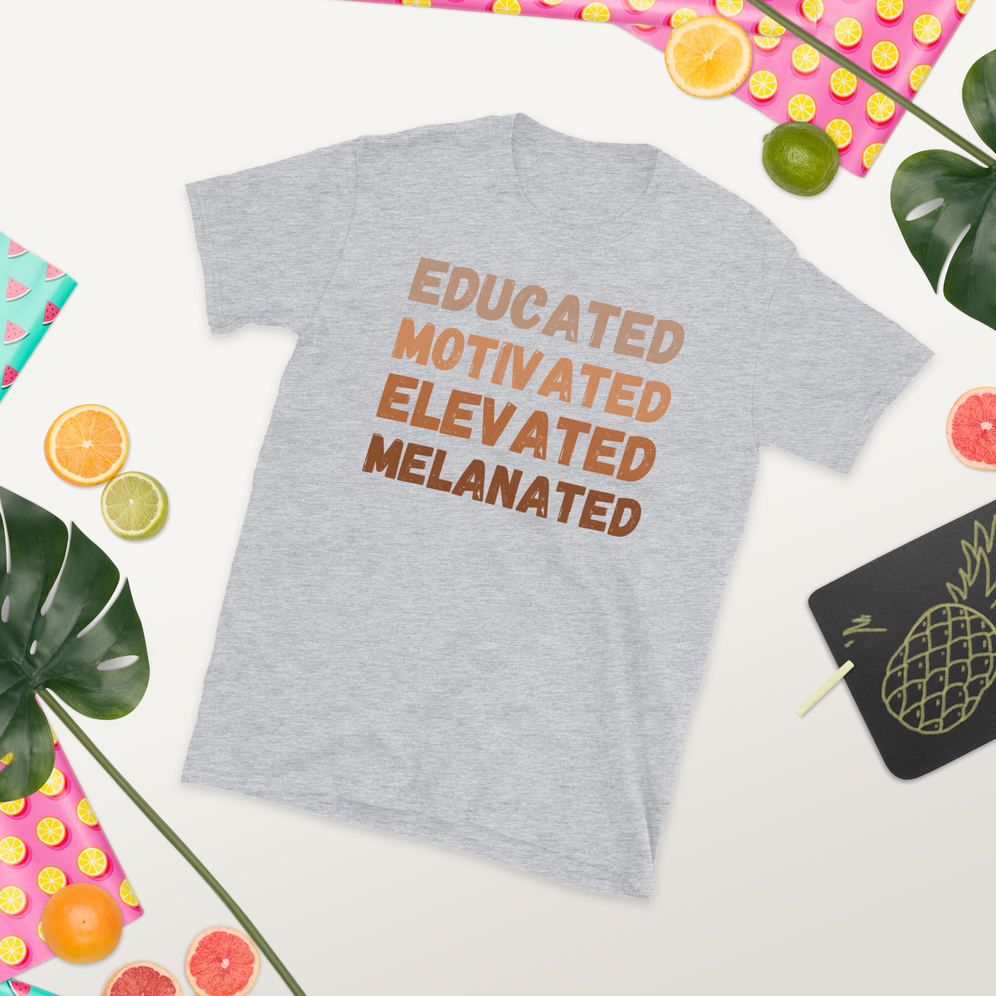 Black History Month Gifts for Teacher, Educated Motivated Elevated Melanated, Black Women Shirts, Gifts for Black Teachers, Afro Pride Shirt - Madeinsea©