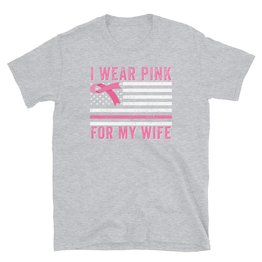 I Wear Pink For My Wife Shirt, Breast Cancer Awareness Gift, Breast Cancer Awareness shirt, Breast cancer tshirt, Support warrior - Madeinsea©