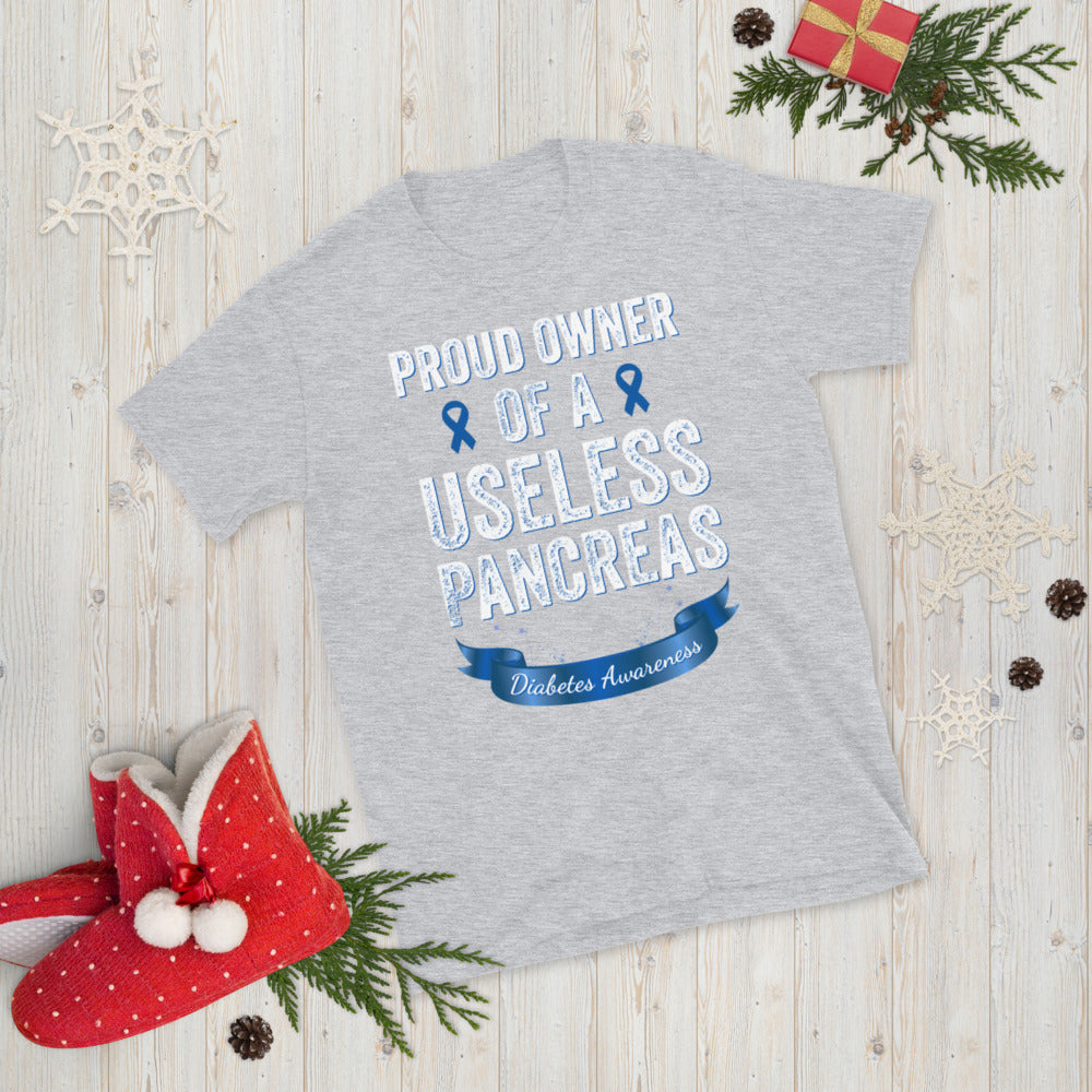 Stolzer Besitzer einer nutzlosen Bauchspeicheldrüse, Diabetes-Shirt, Diabetiker-Shirt, nutzlose Bauchspeicheldrüse, Diabetes-Bewusstseins-T-Shirt, Bauchspeicheldrüsen-T-Shirt, lustiges T-Shirt