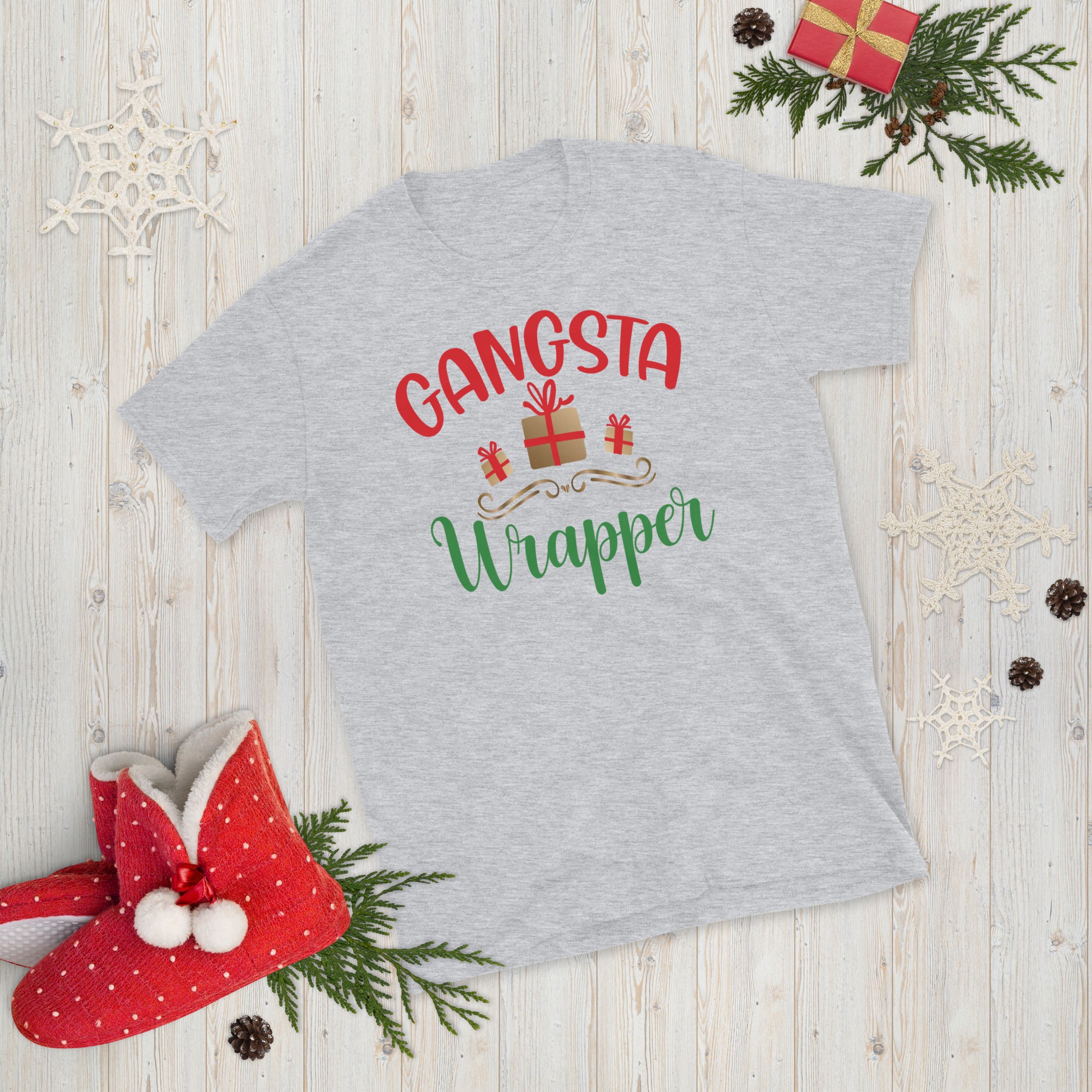 Gangsta wrapper shirt, Christmas shirts, Merry Xmas shirt, Funny christmas shirt, Christmas shirt for women, Christmas pajama shirt - Madeinsea©