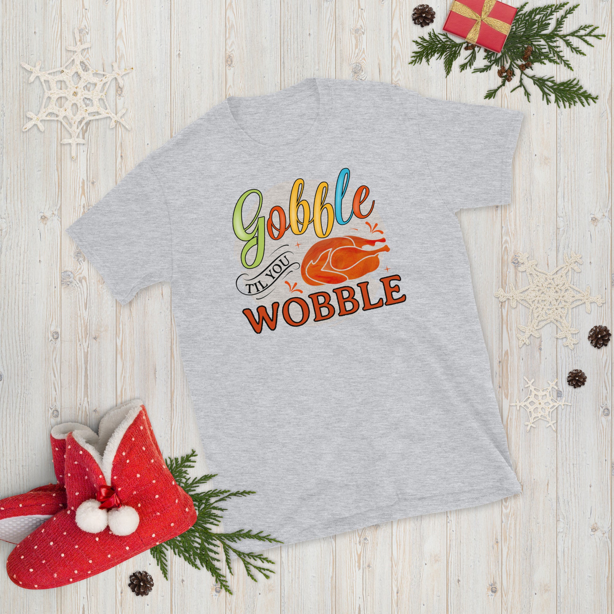 Gobble Til You Wobble T-shirt, Thanksgiving Shirt, Turkey Shirt, Gift For Thanksgiving, Funny Turkey Shirt, Thanksgiving Day Shirt - Madeinsea©