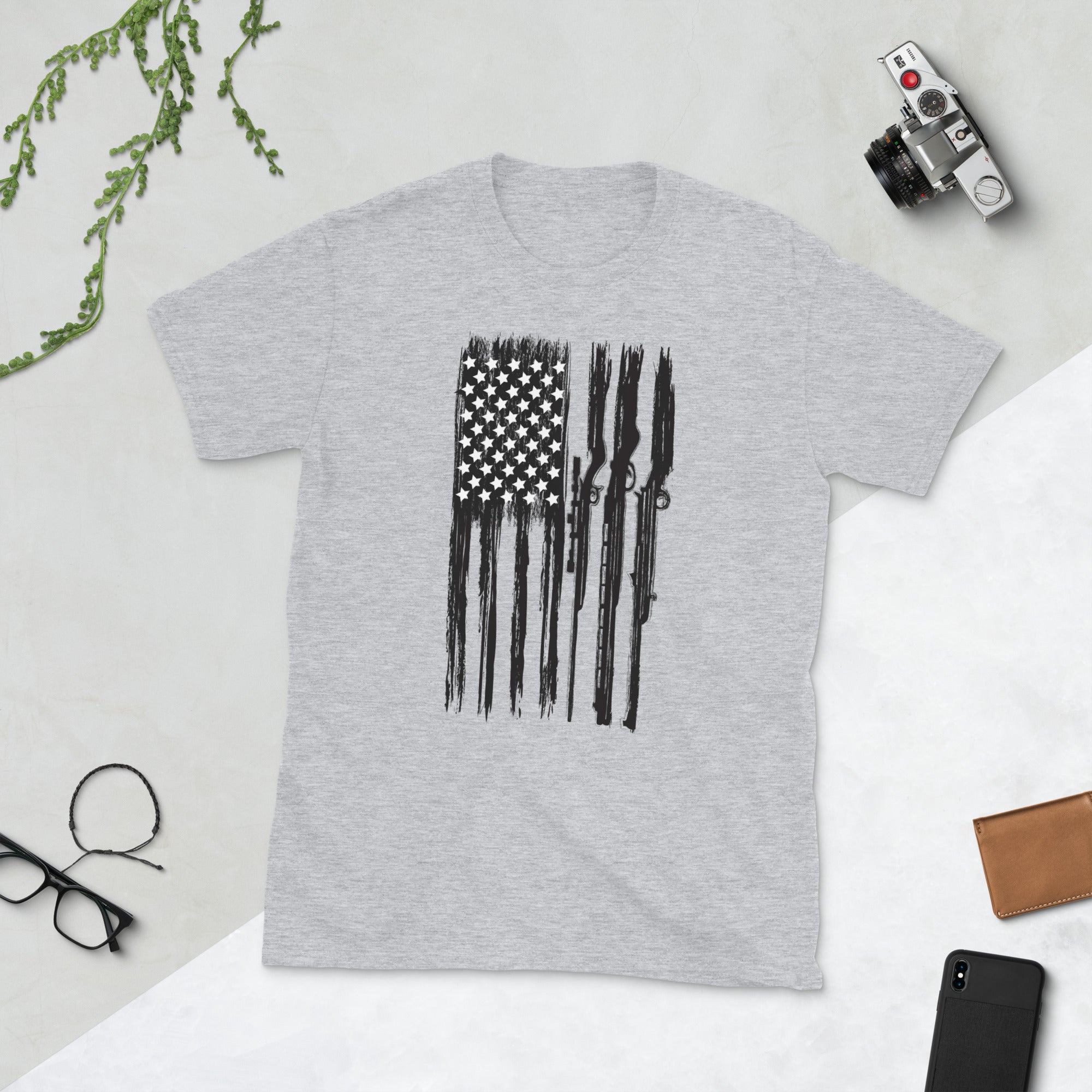 Hunting USA Flag Shirt, Rifle Hunting T Shirts, American Hunter Shirt, Deer Hunting Shirt, Gifts for Hunter, Forest Hunting, Hunting Season