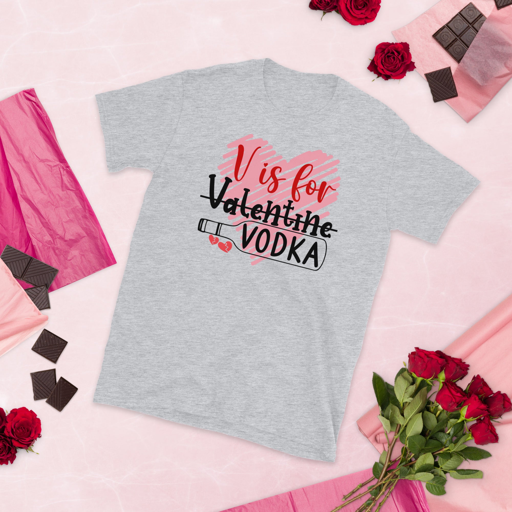 Vodka Valentines Day Shirt, V Is For Vodka Shirt, Vodka Lover TShirt, Funny Valentine&#39;s Day Shirt, Funny Valentine Tee, Gifts For Him - Madeinsea©