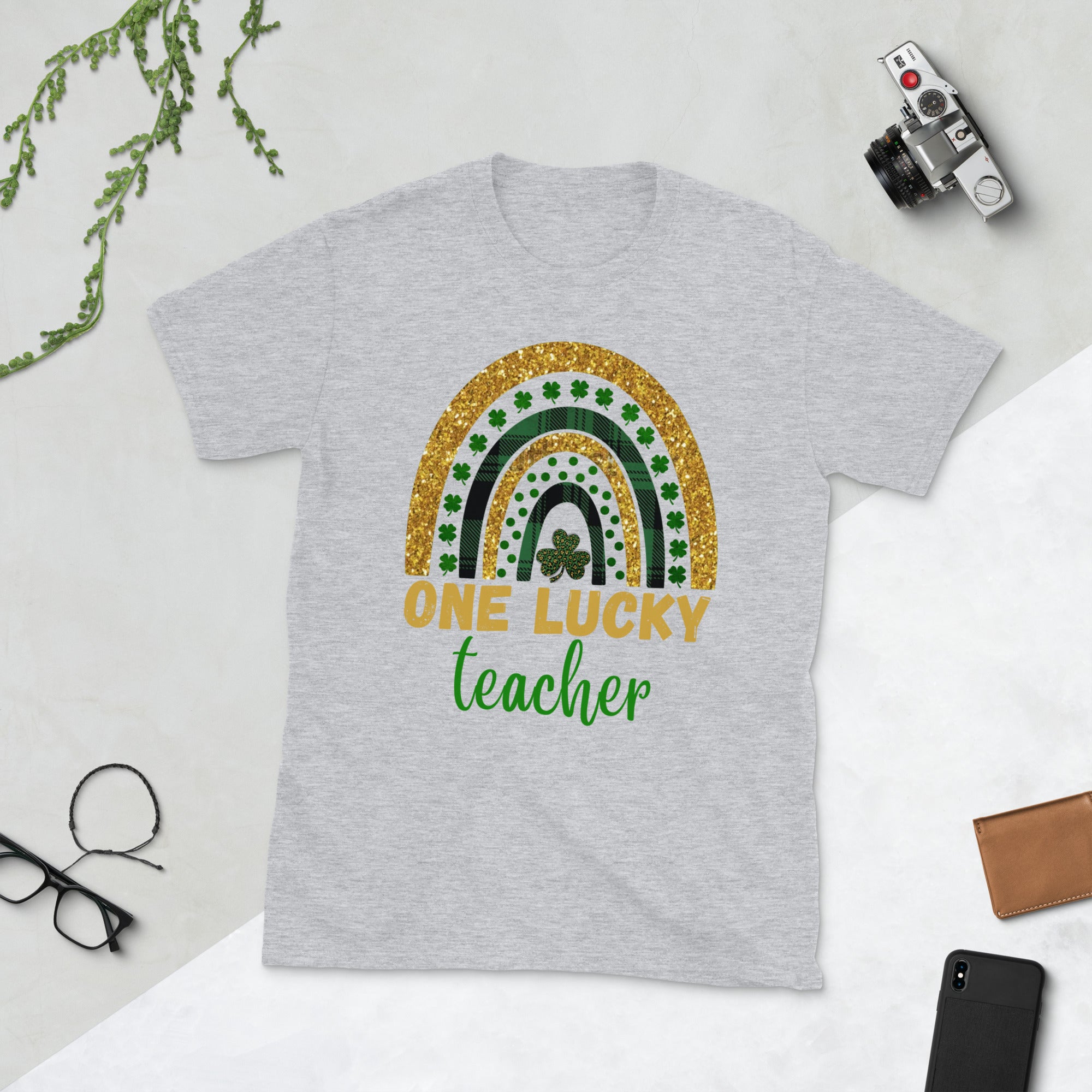 One Lucky Teacher Rainbow Shirt, St Patricks Day Teacher Shirt, Shamrock TShirt, Saint Patricks Gifts for Teachers, Lucky Teacher Shirt - Madeinsea©