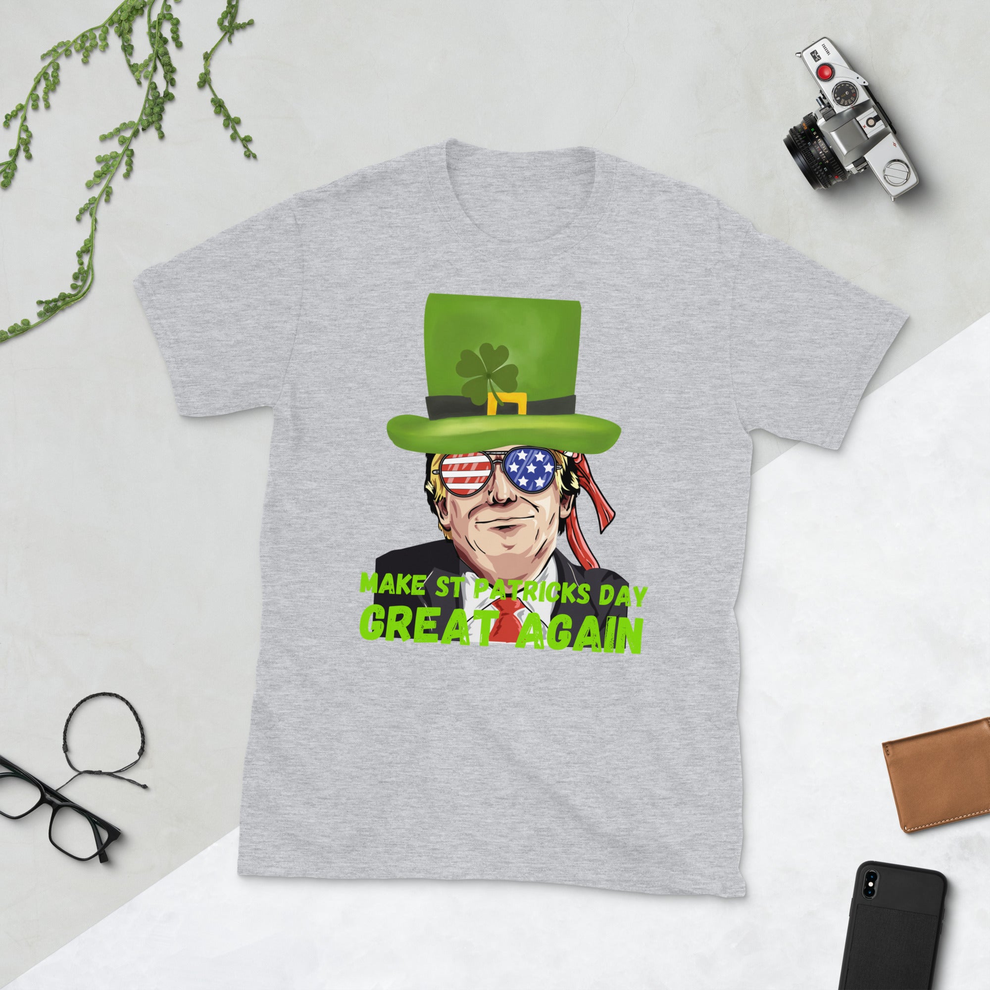 Make St Patrick Day Great Again Shirt, Funny Trump Shirt, Donald Trump St Patricks TShirt, Gift for Irish Women, Lucky Shamrock T-Shirt - Madeinsea©