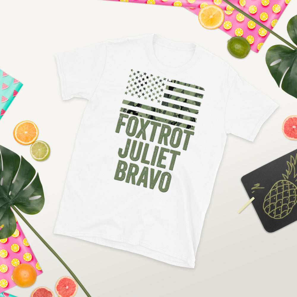 FJB Shirt, #FJB, Fjb Pro America Shirt, Foxtrot Juliet Bravo, Military Alphabet Code Camo Pro America T Shirt FJB, Anti Biden, Political Tee - Madeinsea©