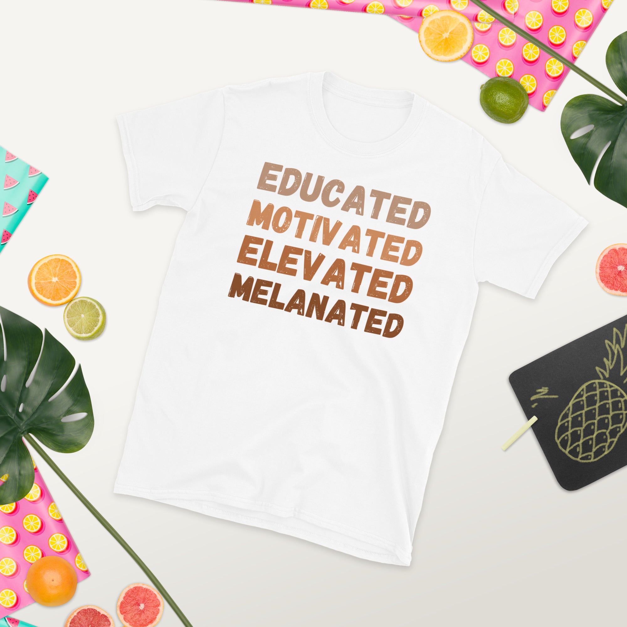 Black History Month Gifts for Teacher, Educated Motivated Elevated Melanated, Black Women Shirts, Gifts for Black Teachers, Afro Pride Shirt - Madeinsea©