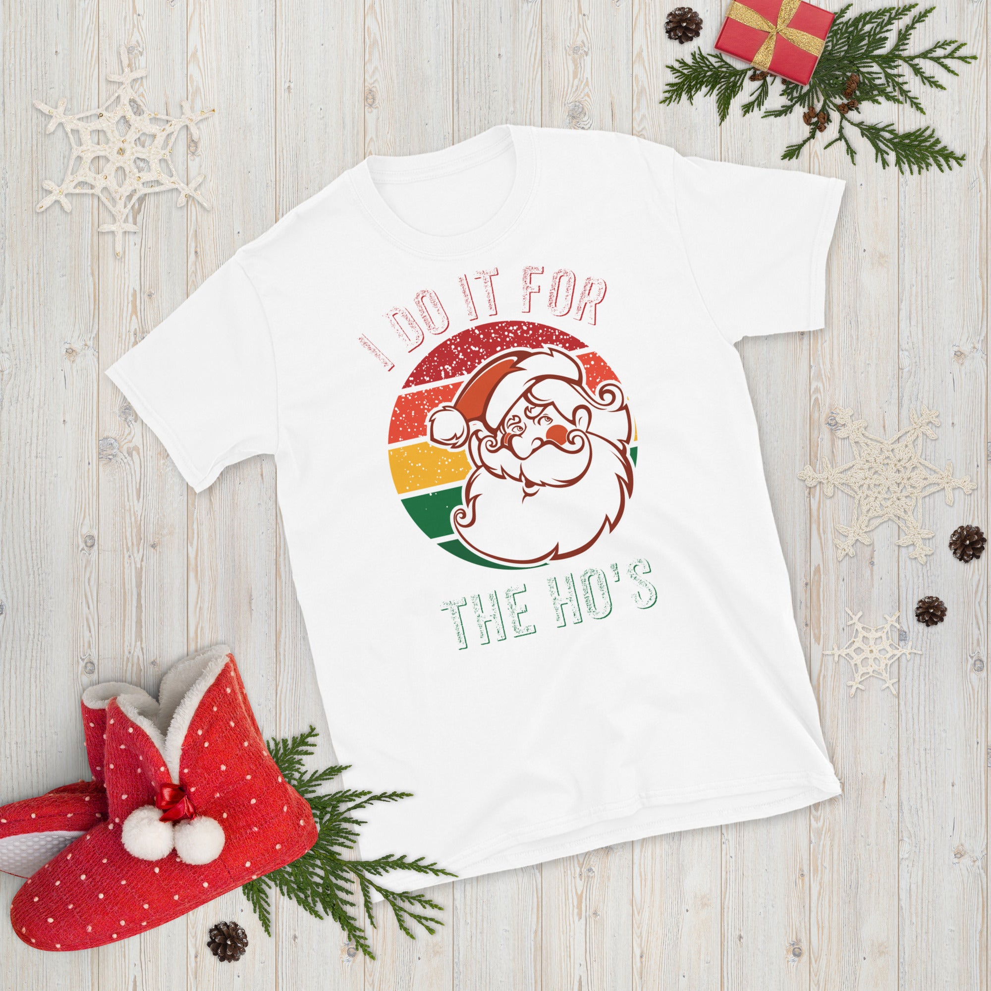 Lo hago por la camisa Hos, camisa de Navidad grosera, camisa de cara de Santa, camisa de cara de Santa, camisa de Navidad grosera, regalos de Navidad ofensivos, Navidad de broma