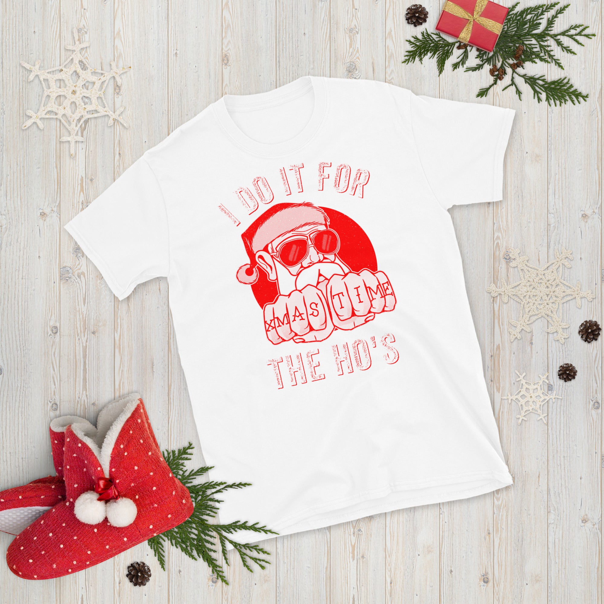 I Do It For The Hos Shirt, Rude Christmas Shirt, Santa Face Shirt, Santa Face Shirt, Rude Xmas Shirt, Offensive Xmas Gifts, Joke Xmas