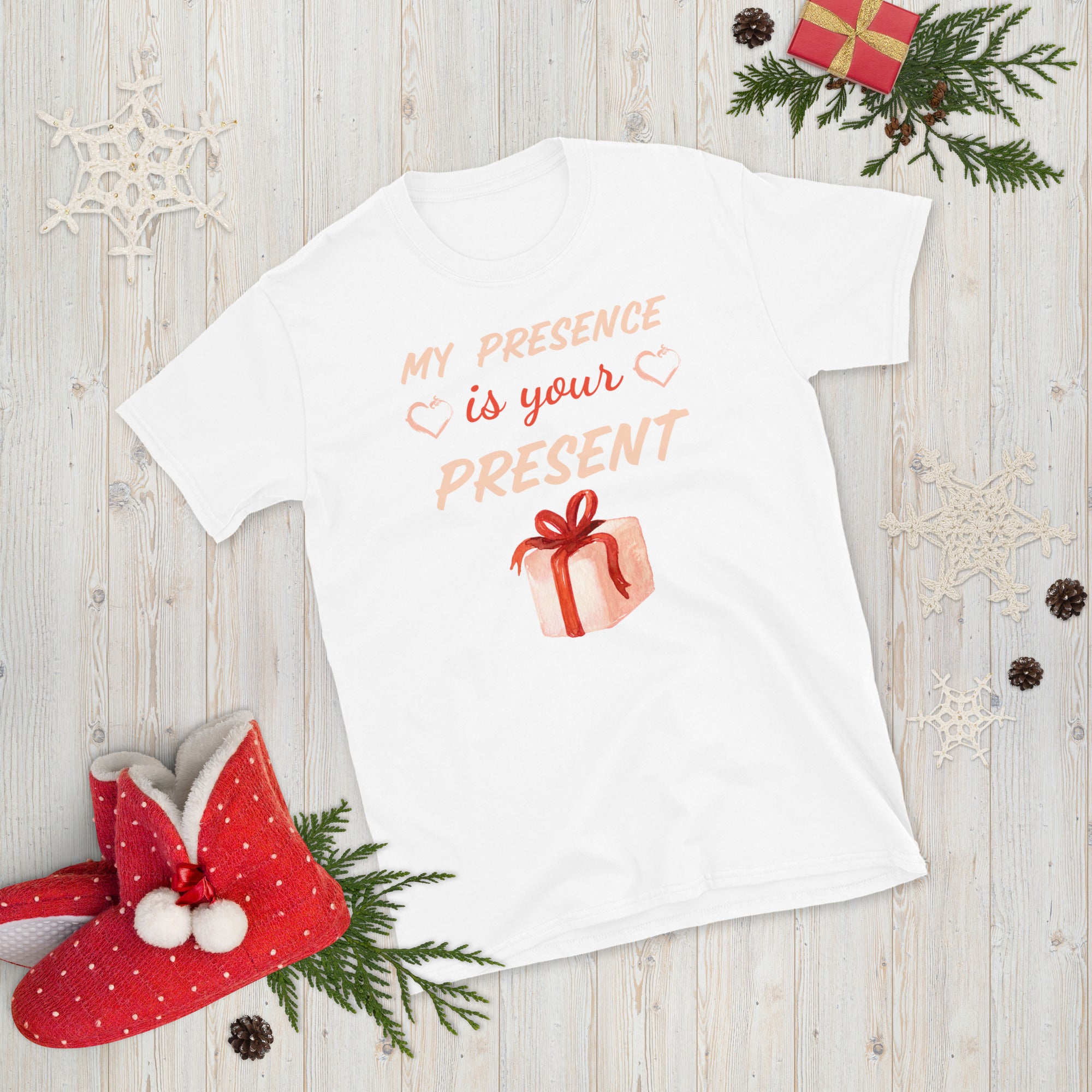 My Presence Is Your Present Shirt,Christmas Shirt for Women,Merry and Bright, Funny Xmas Shirt,Cute Party Shirt, New Year Tee, Xmas Pajamas - Madeinsea©