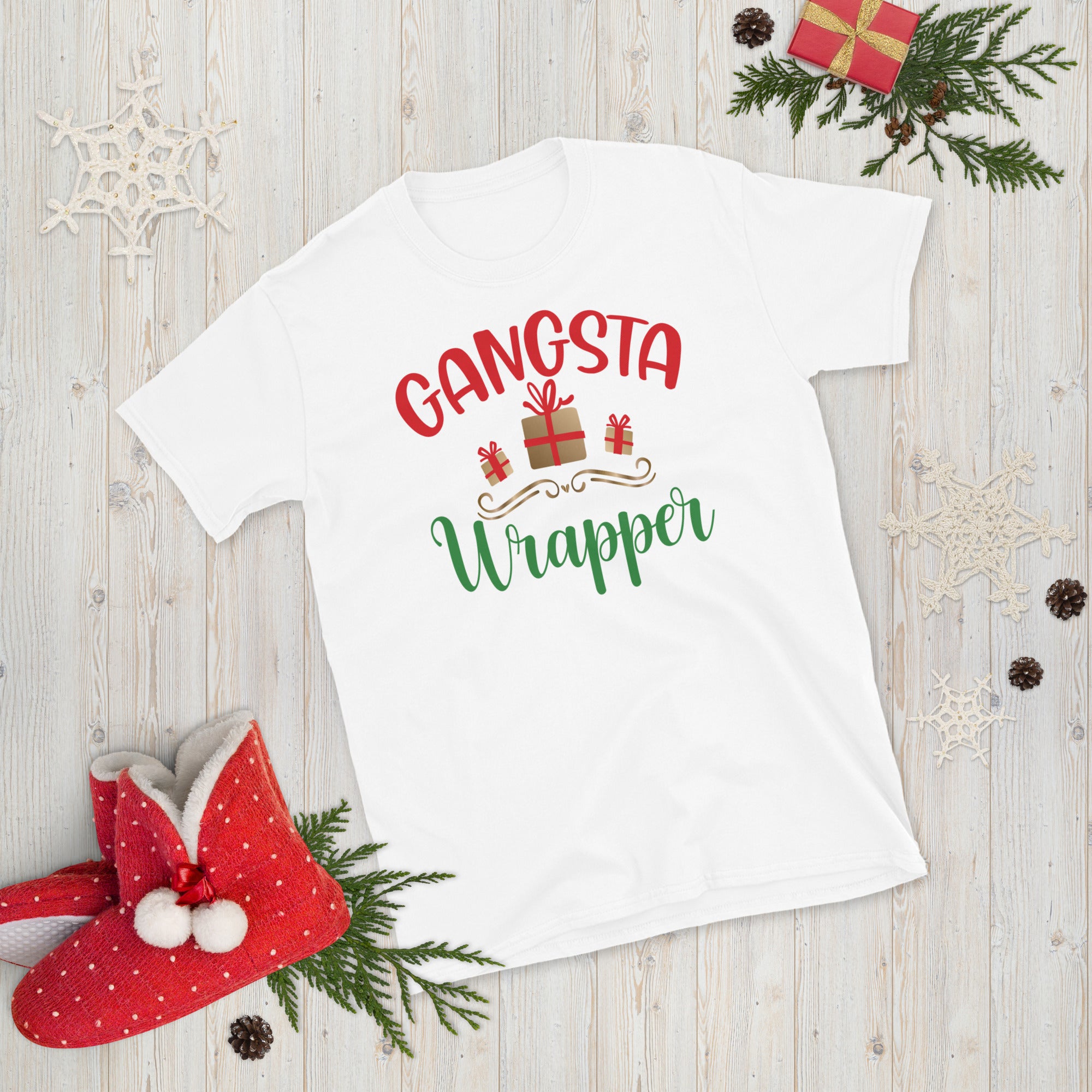 Gangsta wrapper shirt, Christmas shirts, Merry Xmas shirt, Funny christmas shirt, Christmas shirt for women, Christmas pajama shirt - Madeinsea©