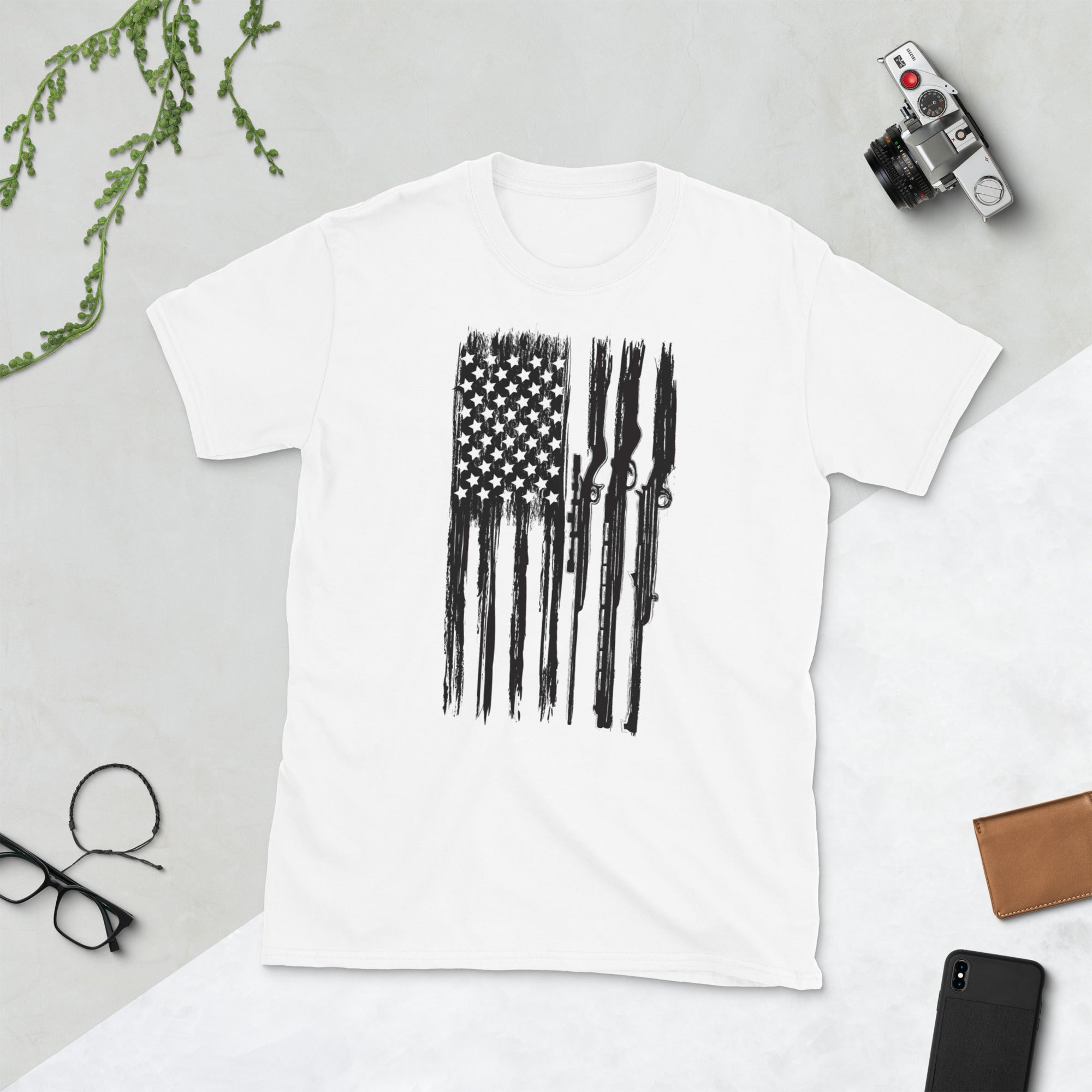 American USA Gun Flag Shirt, 2nd Amendment Shirt, Pro Gun T-Shirt, 2A Shirt, Patriotic Gifts, 1776 Shirt, Rifle Flag Tee, 2nd That Shirt - Madeinsea©