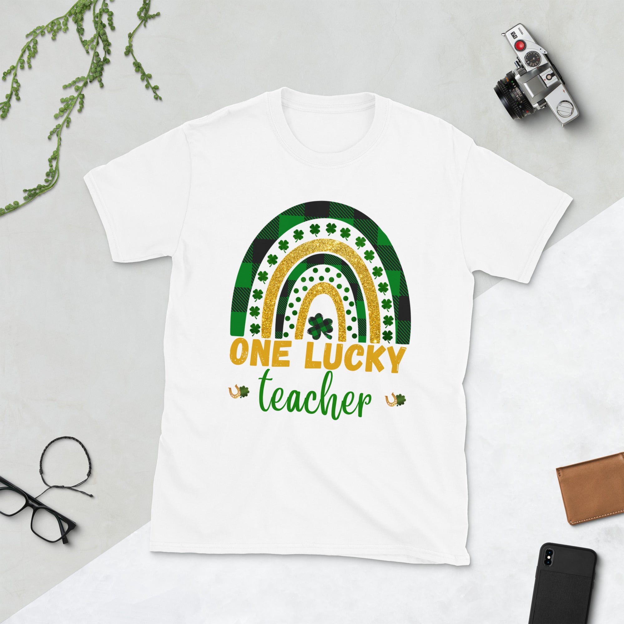 One Lucky Teacher Rainbow Shirt, St Patricks Day Teacher Shirt,Lucky Shirt, St Patricks Shirt, Shamrock Shirt, St Pattys Shirt,Teacher Gifts - Madeinsea©