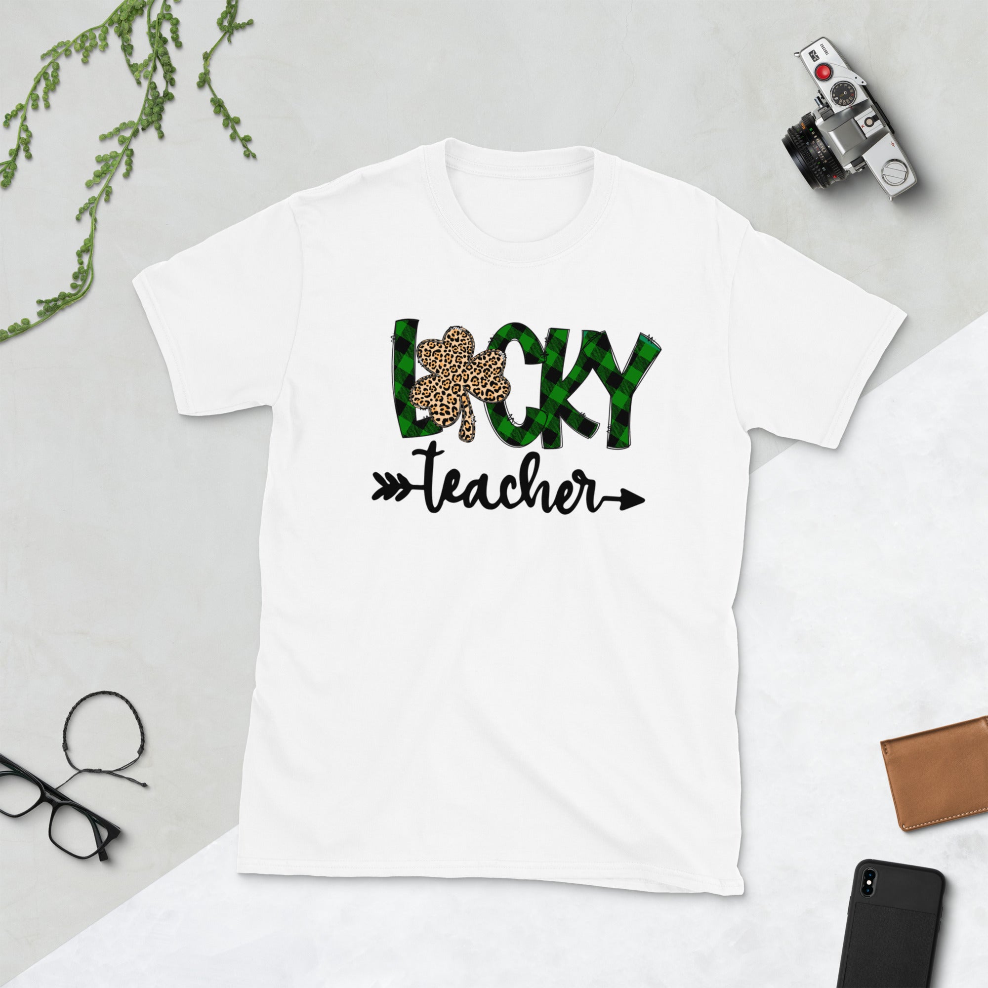 One Lucky Teacher Leopard Print Shirt, St Patricks Day Teacher shirt, Irish Teacher shirt, Lucky Shamrock Teacher Shirt, Saint Patricks Gift - Madeinsea©