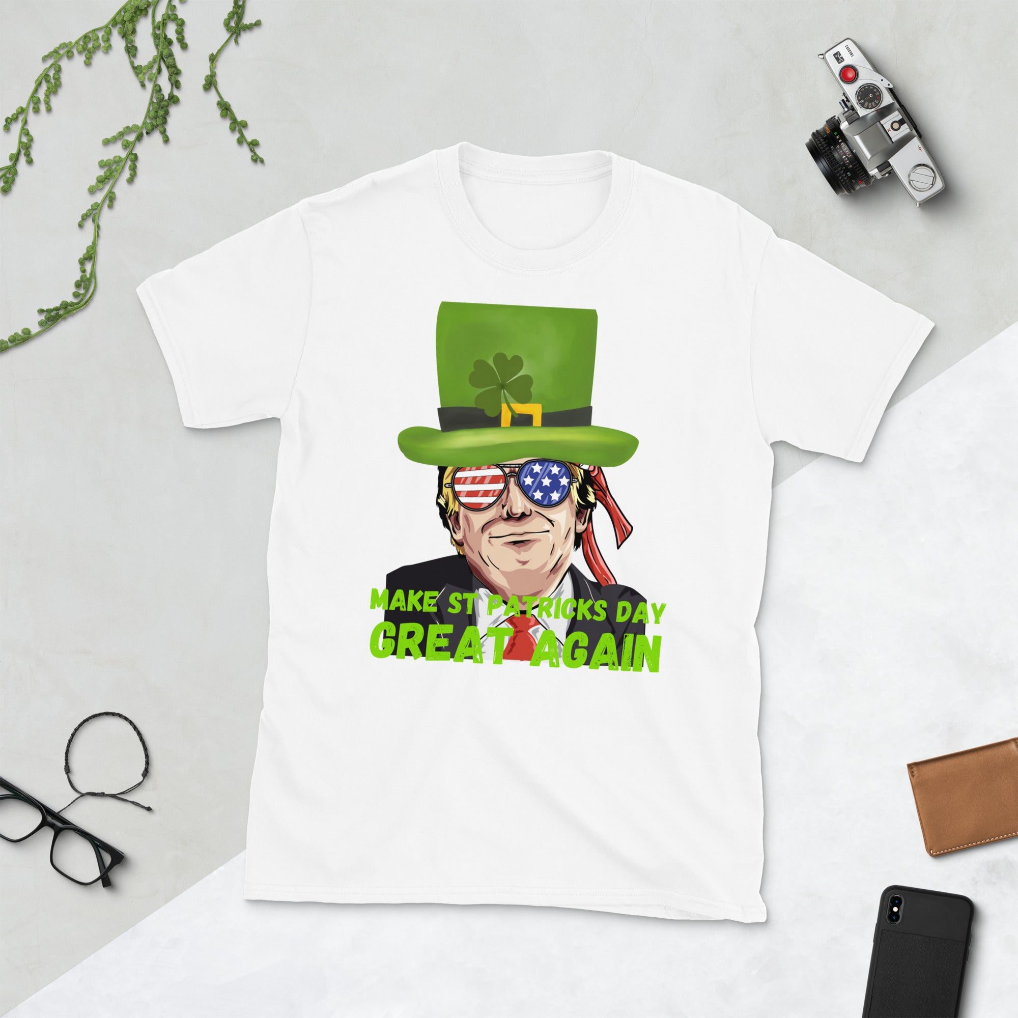 Make St Patrick Day Great Again Shirt, Funny Trump Shirt, Donald Trump St Patricks TShirt, Gift for Irish Women, Lucky Shamrock T-Shirt - Madeinsea©