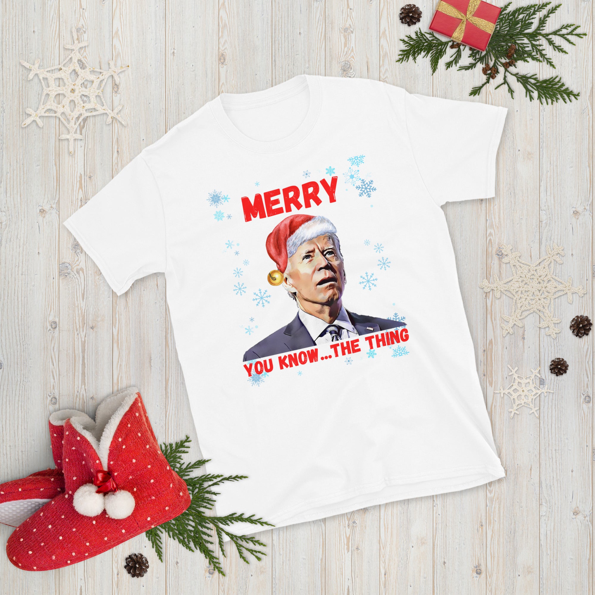 Merry You Know The Thing, Christmas Biden Shirt, Funny Confused Joe Biden Xmas Tshirt, Santa Joe Biden T Shirt, Republican Gifts, FJB Shirt - Madeinsea©