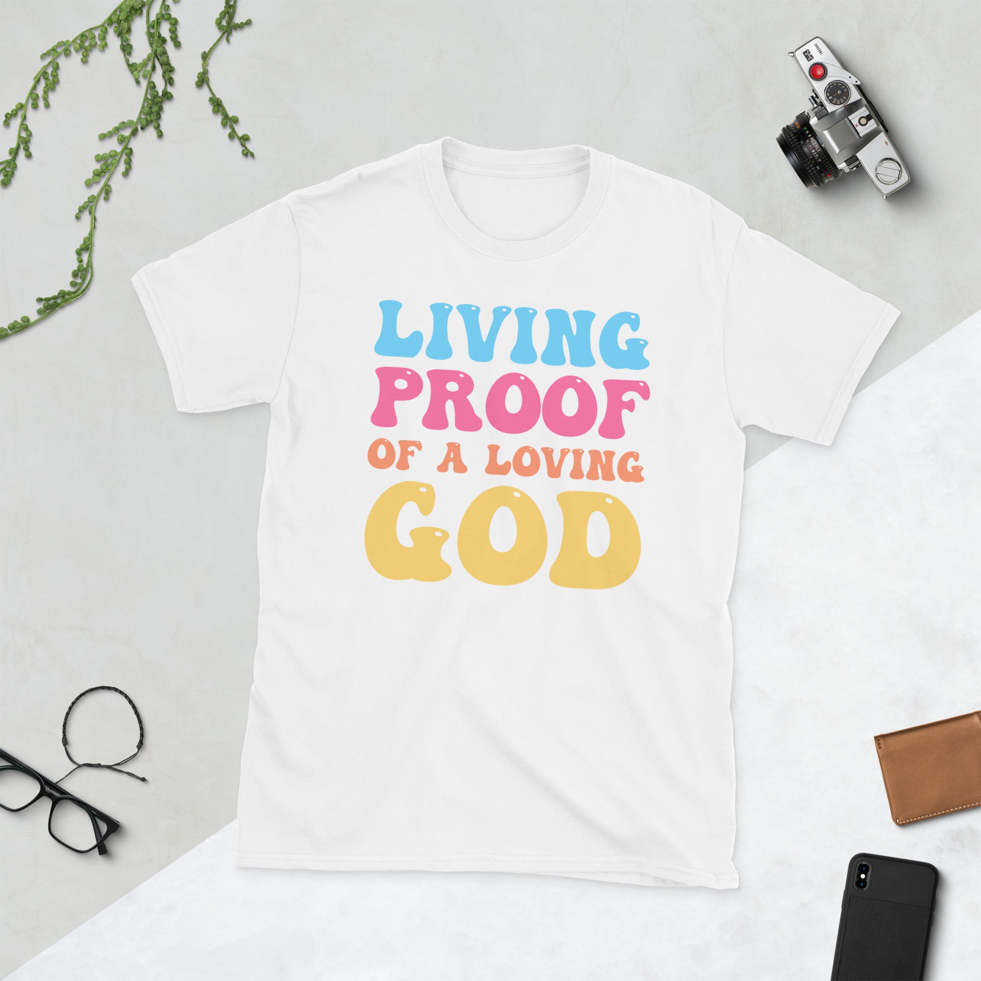 Living Proof Of A Loving God, Aesthetic Christian Shirt, Women&#39;s Religious TShirt, Bible Verse Shirts, Faith Tshirt, Christian Gifts For Him - Madeinsea©