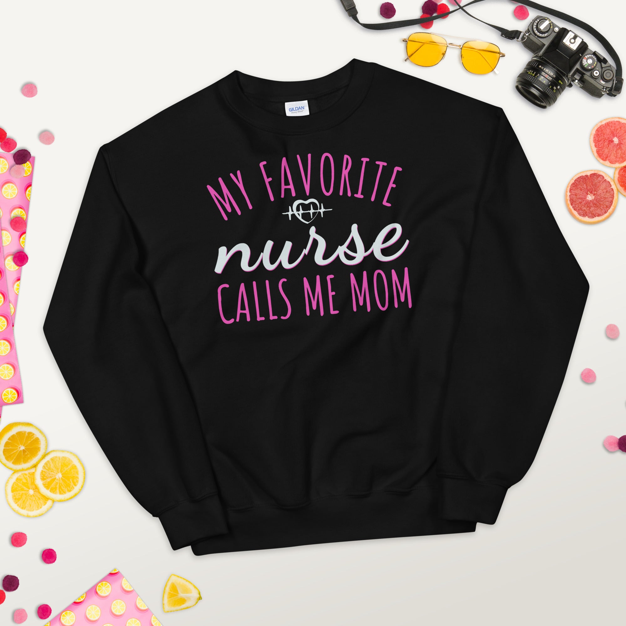 My Favorite Nurse Calls Me Mom Sweatshirt, Nurse Mom Sweatshirt, Nurse mom gift, proud nurse mom of nurse, cute nurse sweater, nurse sweater - Madeinsea©