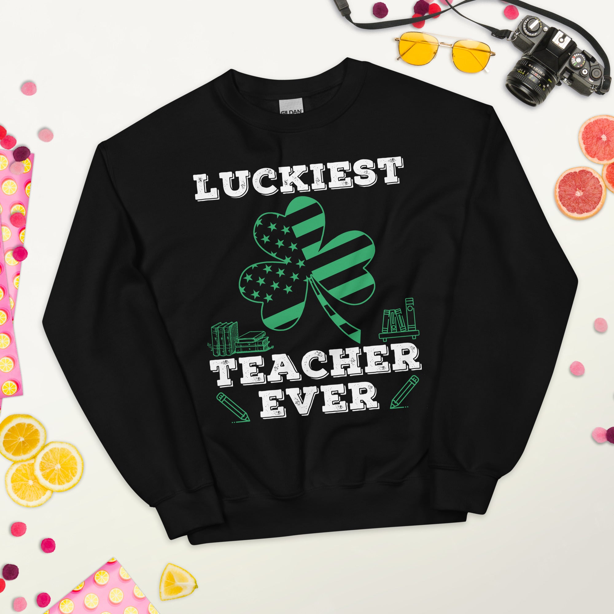 Luckiest Teacher Ever Sweatshirt, St Patricks Day Teacher Sweater, St Pattys Day Gifts for Teachers, Irish Teacher Shirt, Lucky Teacher Gift - Madeinsea©