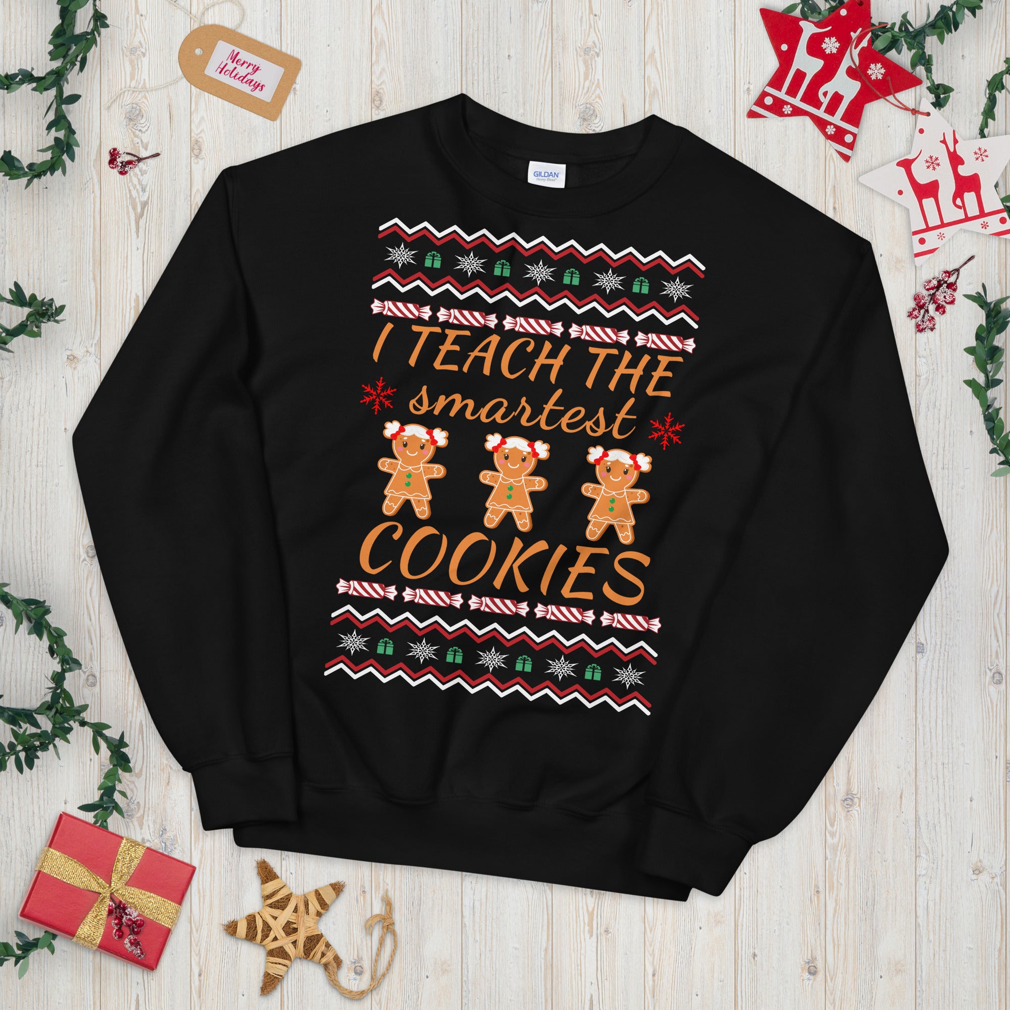 I Teach the Smartest Cookies, Teacher Christmas Sweatshirt, Teacher Christmas Gifts, Smartest Cookies, Smart Cookies Sweater, Xmas Teacher