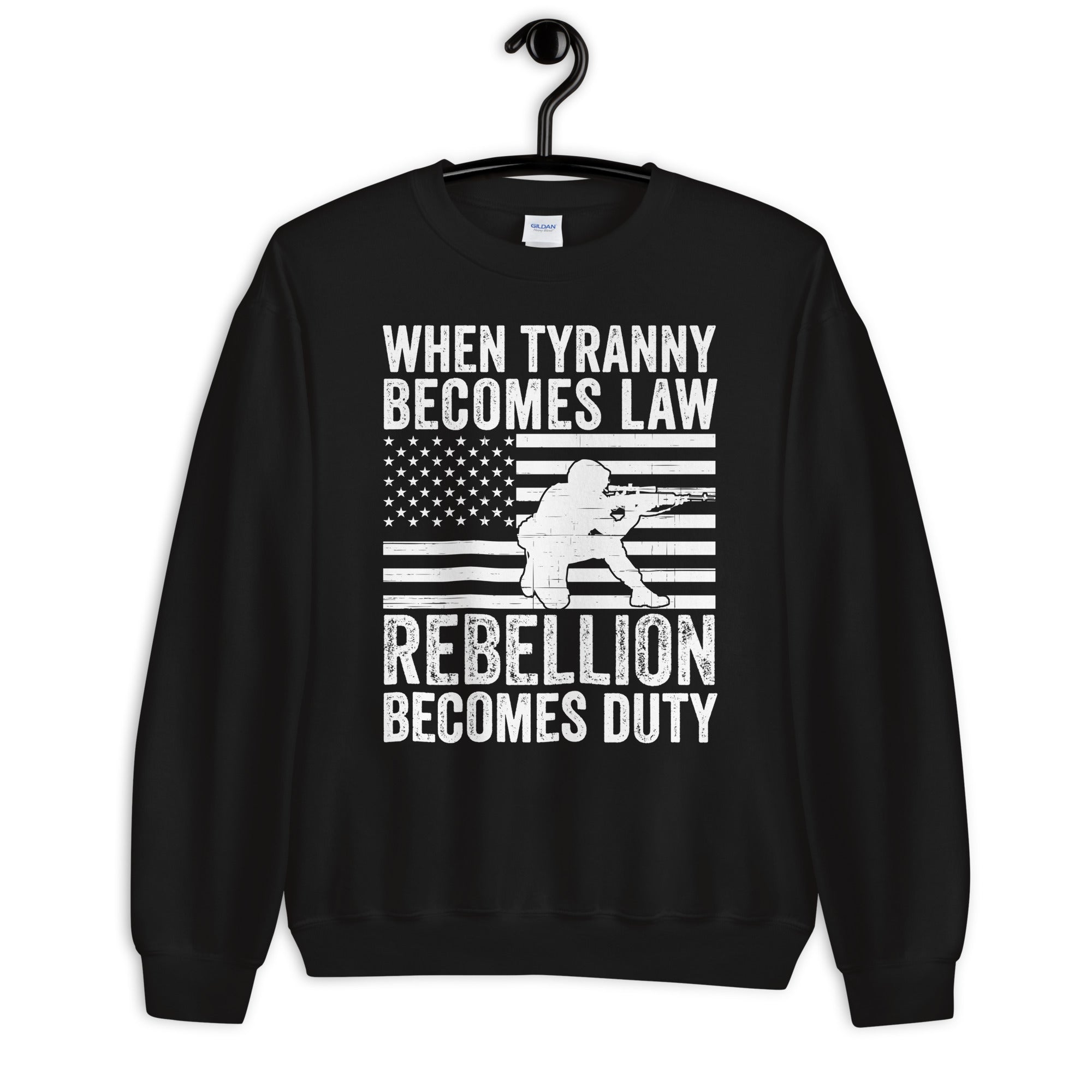 Tyranny Sweater, Rebellion Sweatshirt, When Tyranny Becomes Law, Rebellion Becomes Duty, 1776 Shirt, Thomas Jefferson, Political Shirts - Madeinsea©