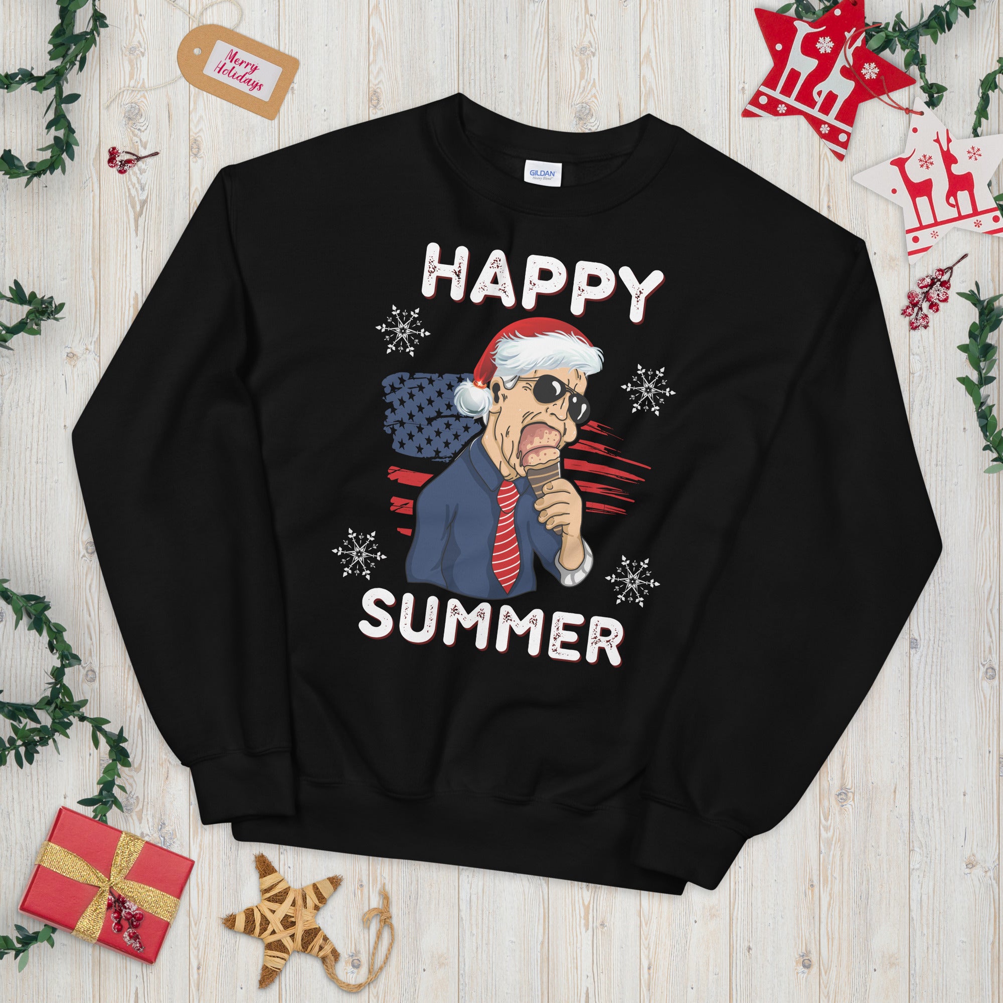 Biden Christmas Sweater, Funny Confused Biden Xmas Sweatshirt, Christmas FJB Sweater, Joe Biden Ugly Christmas Sweater, Funny Anti Biden - Madeinsea©