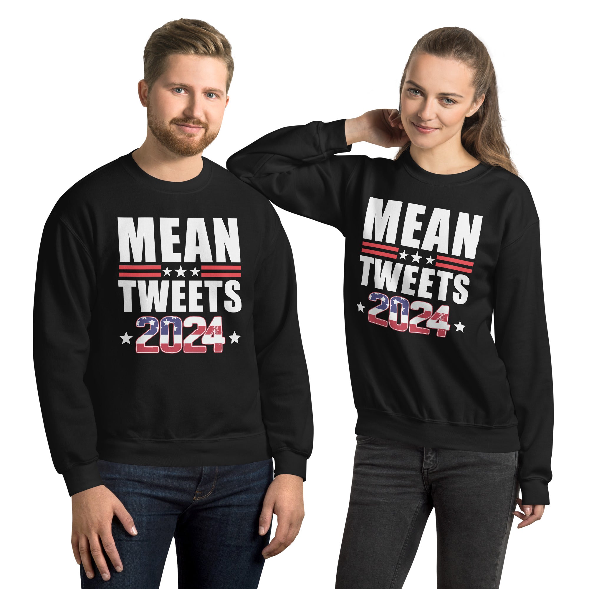 Mean Tweets 2024, Trump Sweater, Republican Sweatshirt, Anti Biden Shirt, Donald Trump 2024, Republican Gifts, Patriotic Sweater, USA Flag - Madeinsea©